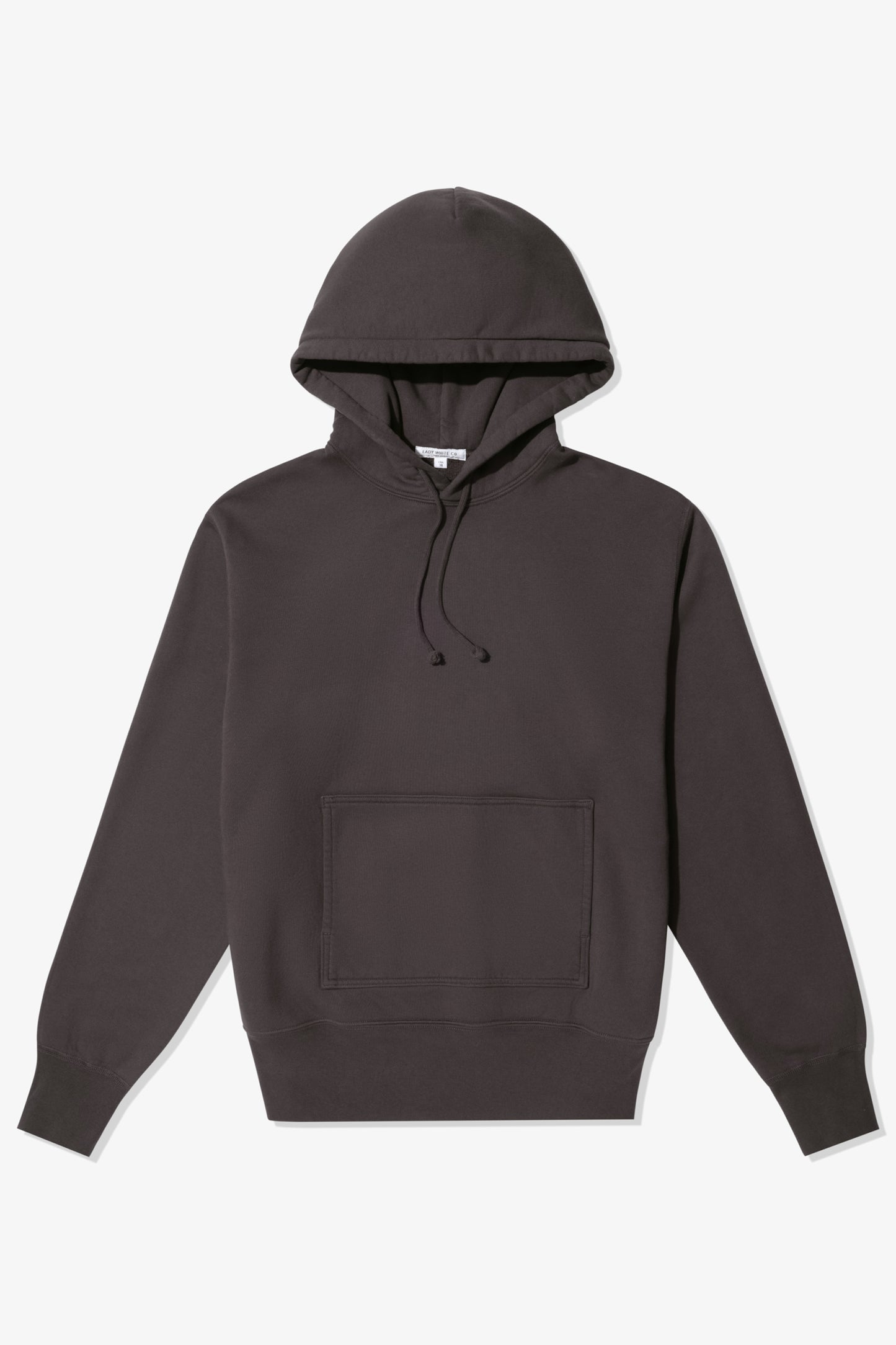 Full front-facing flat overview of LW622 LWC Hoodie in Tire Black