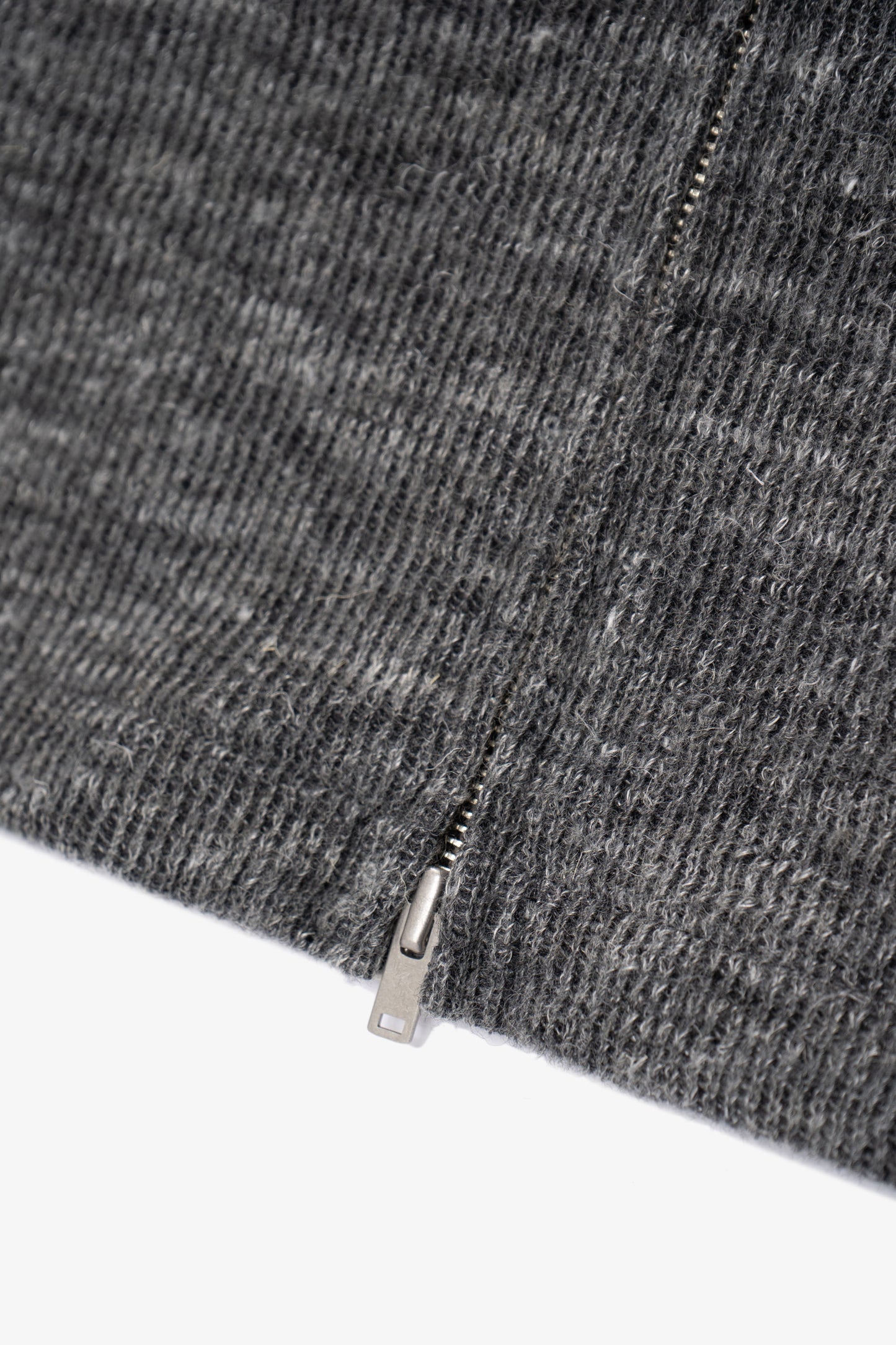 ZIP CREWNECK - CHARCOAL MELANGE