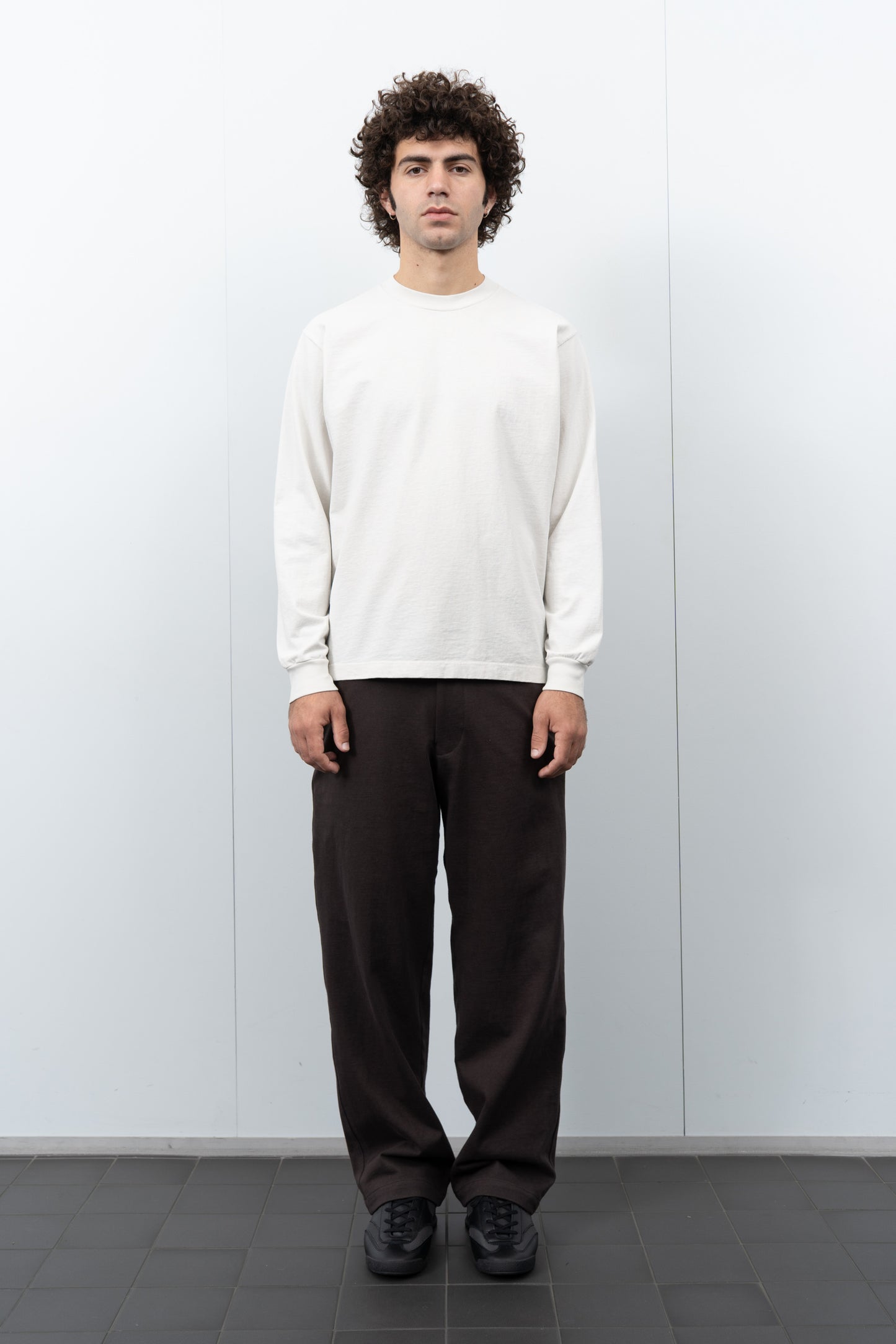 LW102LS LS Municipal T-shirt on a model
