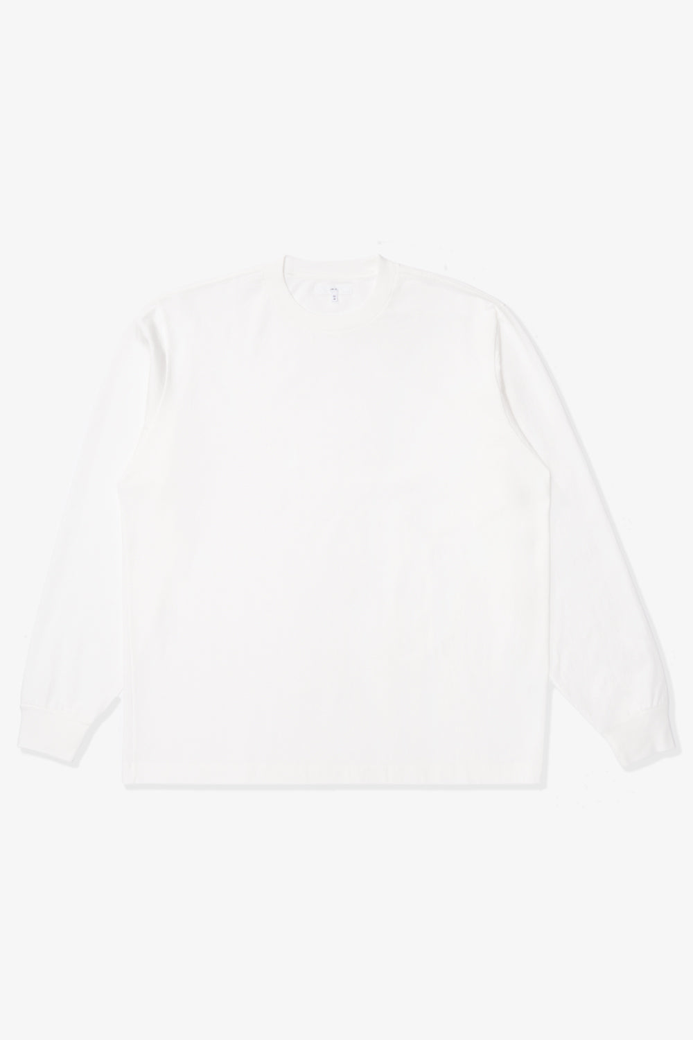 Full-length lay-flat photo of LW102LS LS Municipal Pocket T-shirt in white