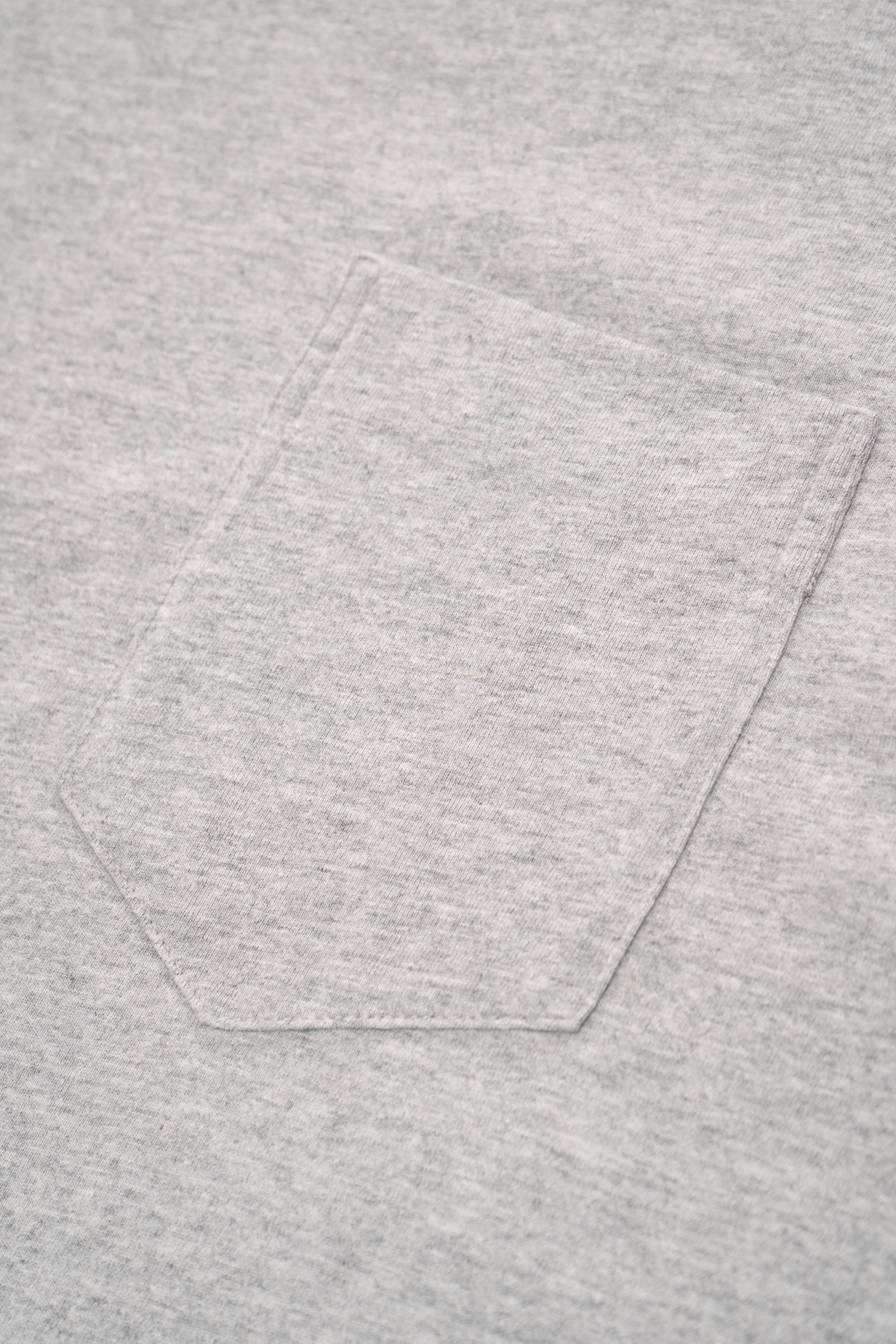 Close-up of pocket of LW103 Municipal Pocket T-shirt in heather gray