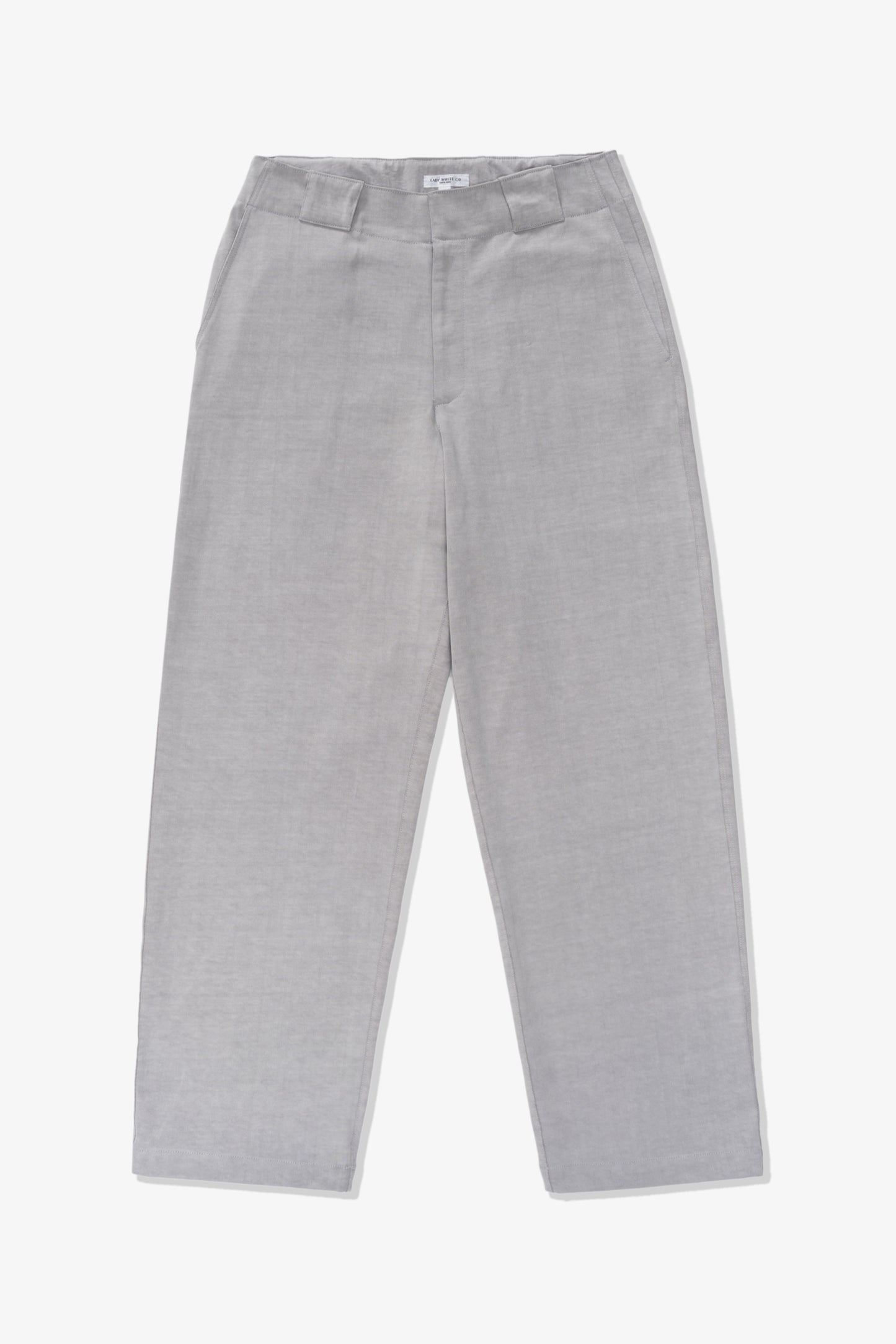 Front full-facing flat overview of LW1100 Jersey Trouser in Pigment Chalk