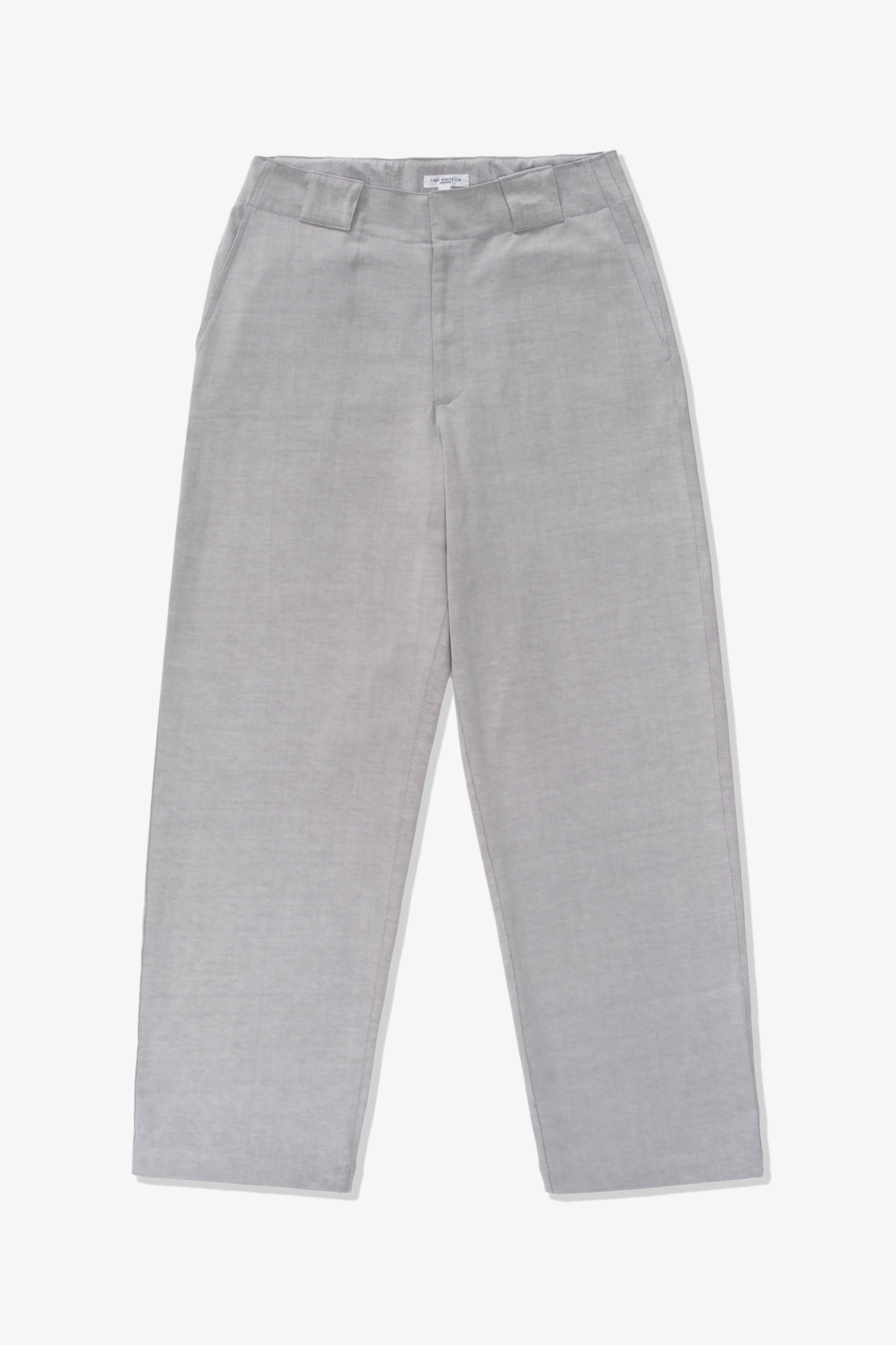Front full-facing flat overview of LW1100 Jersey Trouser in Pigment Chalk