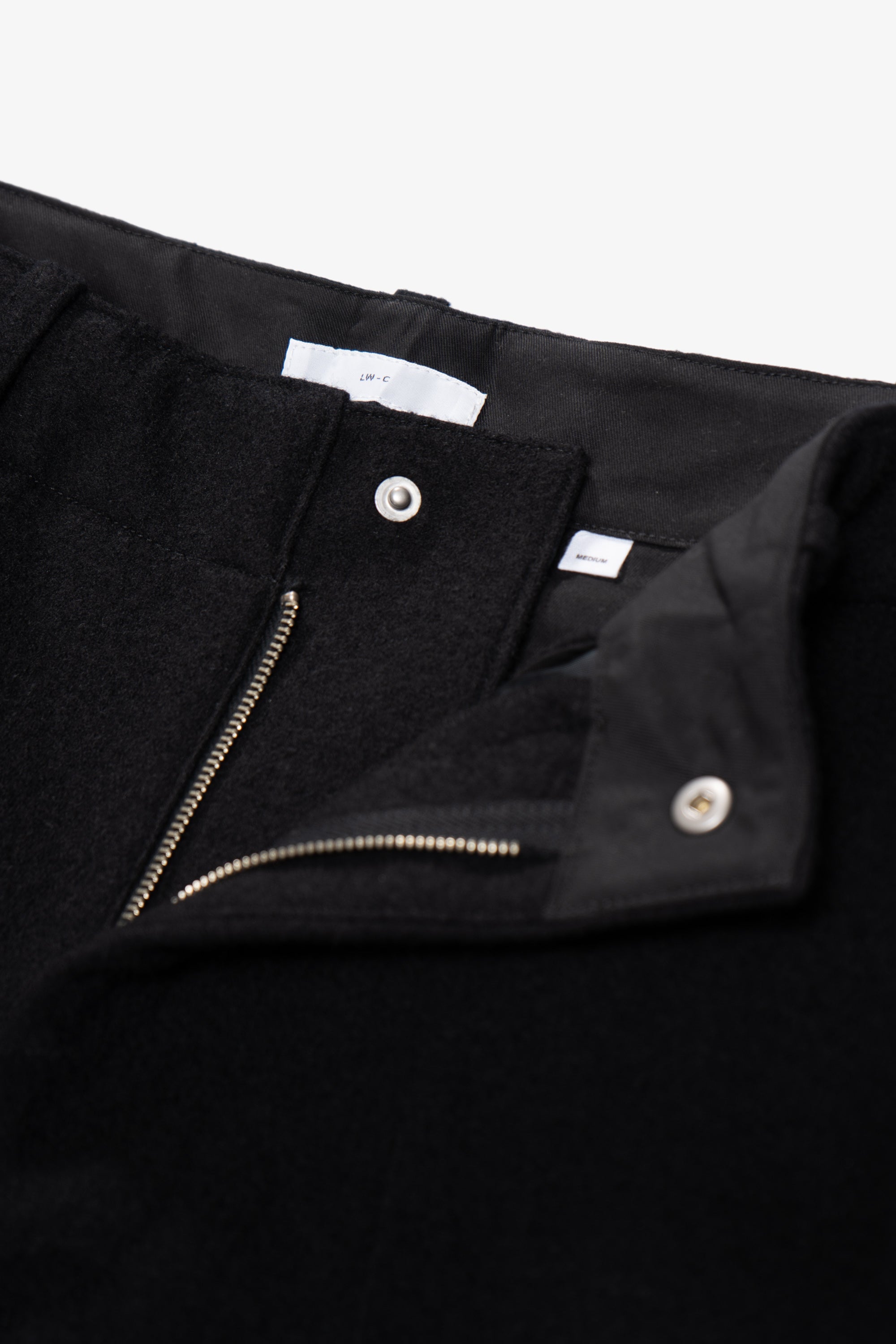 CRATER WOOL TROUSER - BLACK