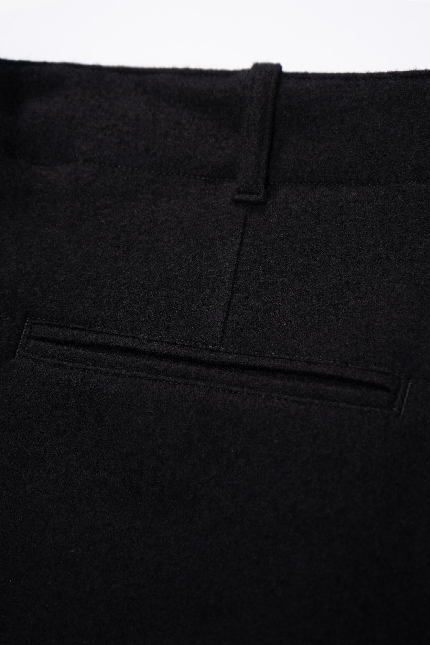 CRATER WOOL TROUSER - BLACK