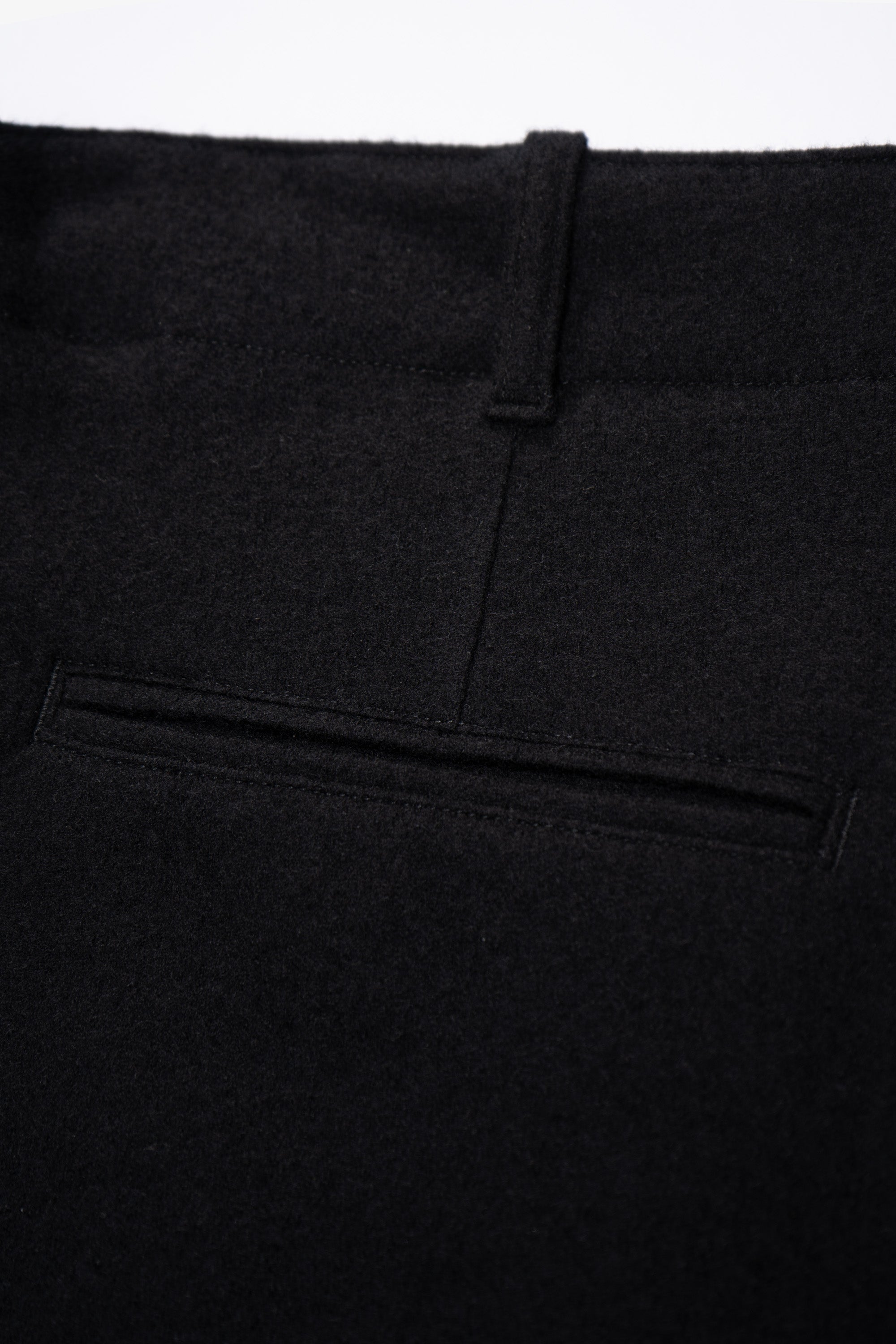 CRATER WOOL TROUSER - BLACK