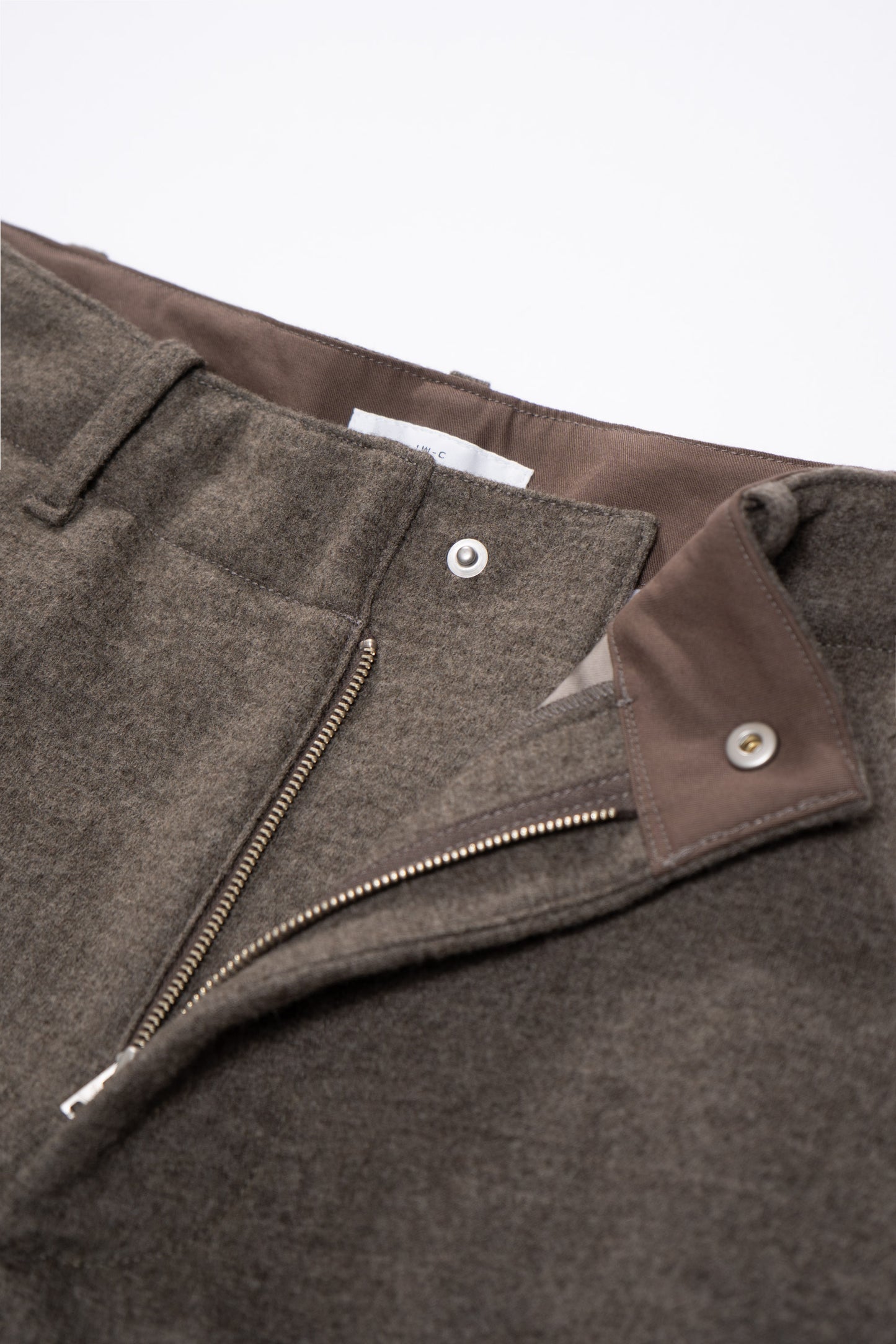 CRATER WOOL TROUSER - CEMENT