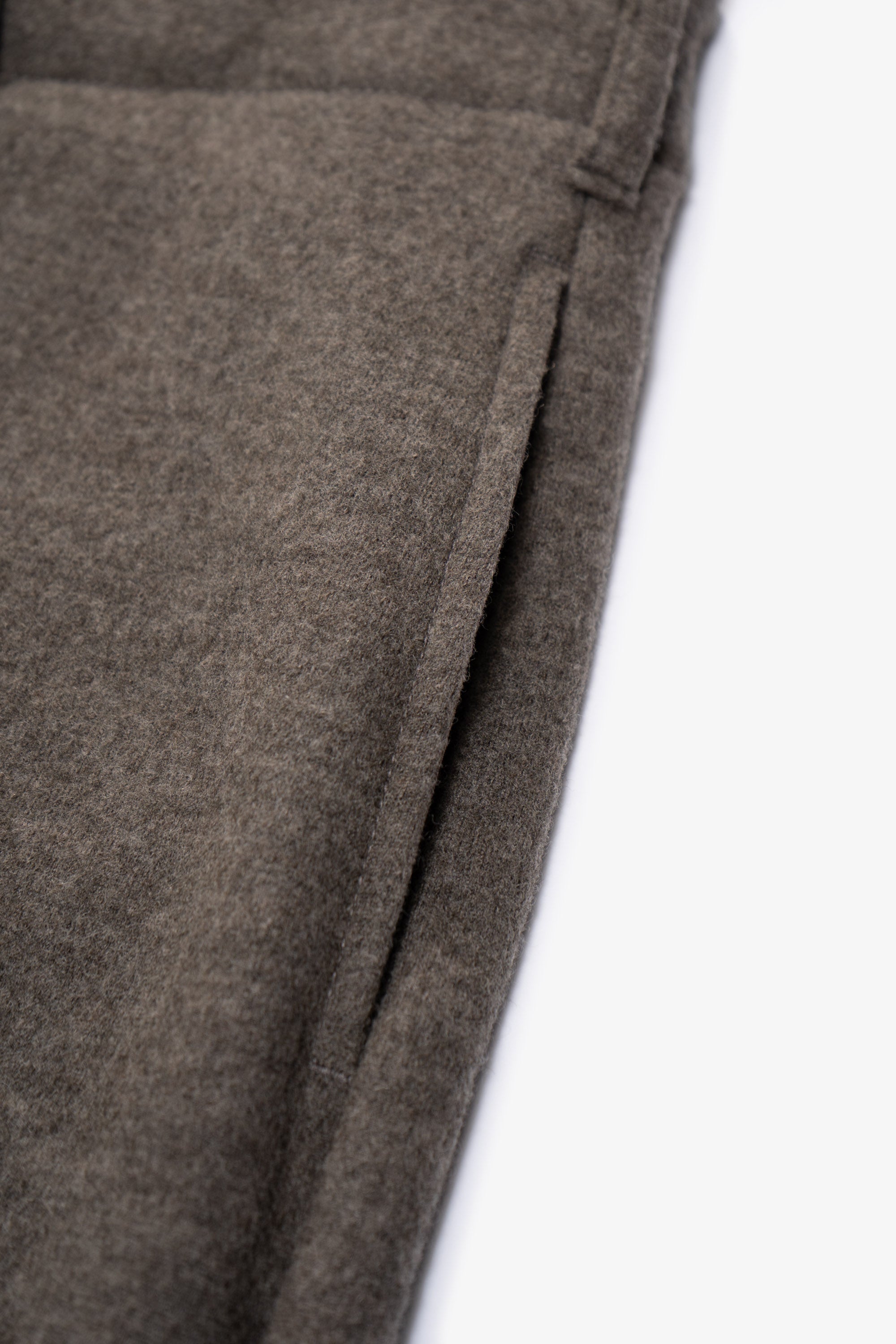 CRATER WOOL TROUSER - CEMENT