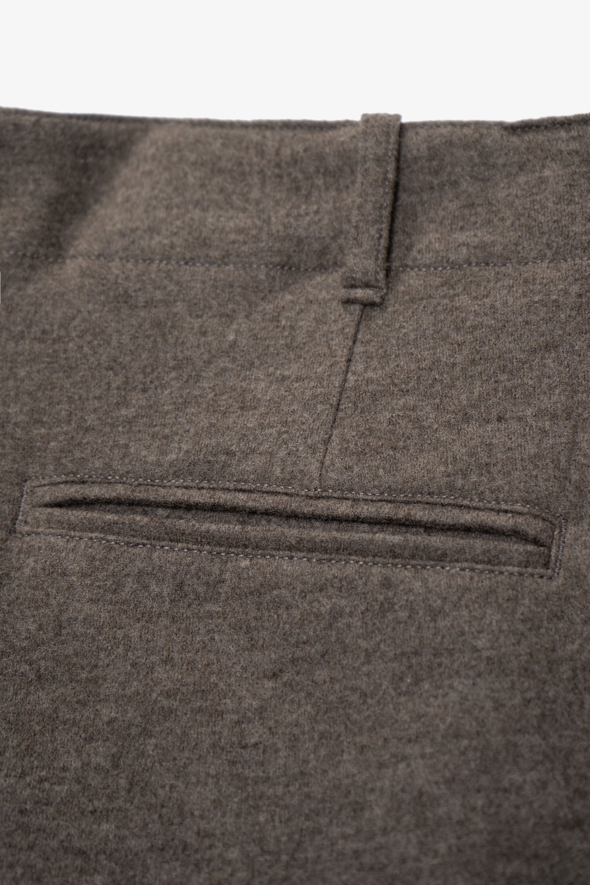 CRATER WOOL TROUSER - CEMENT