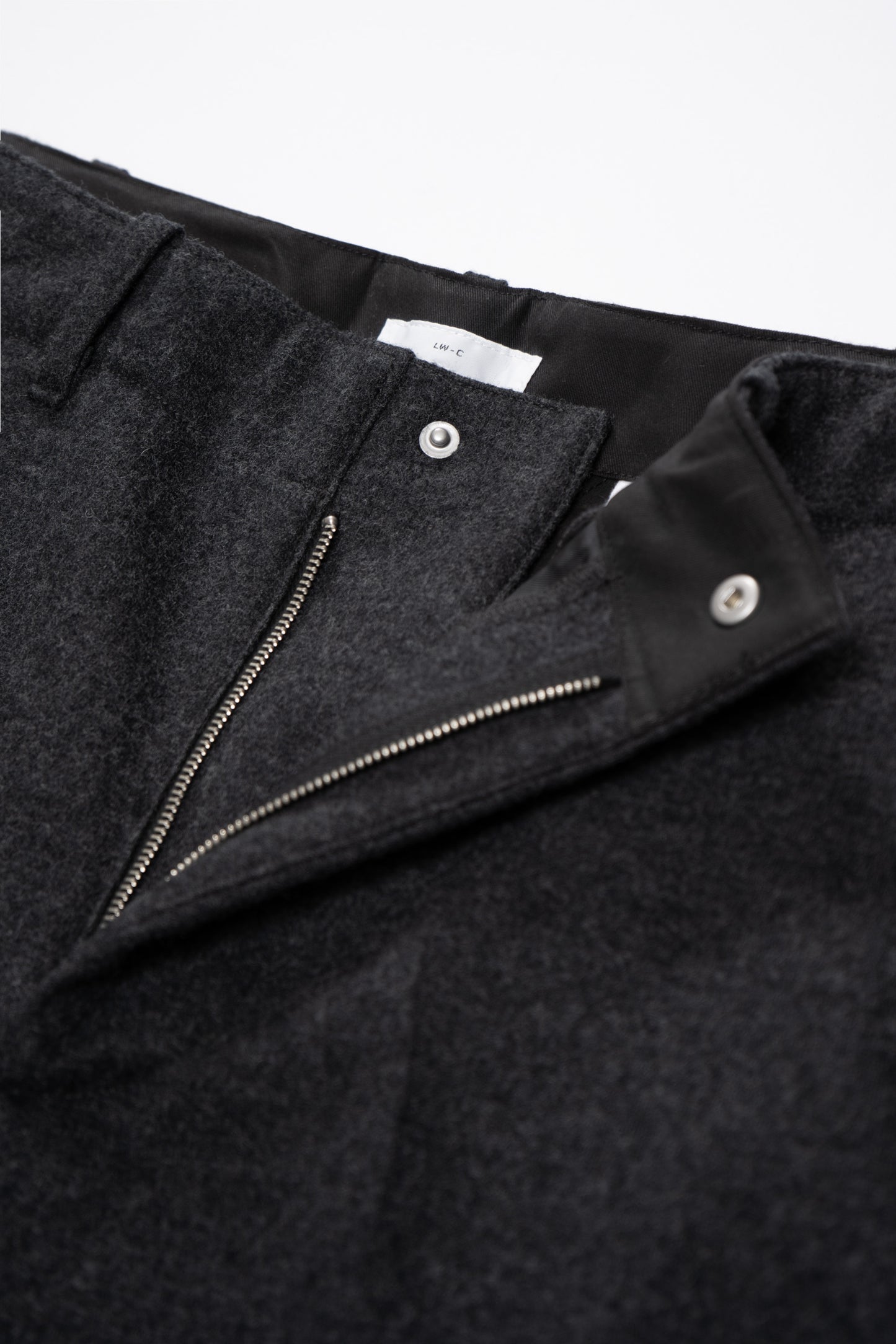 CRATER WOOL TROUSER - CHARCOAL