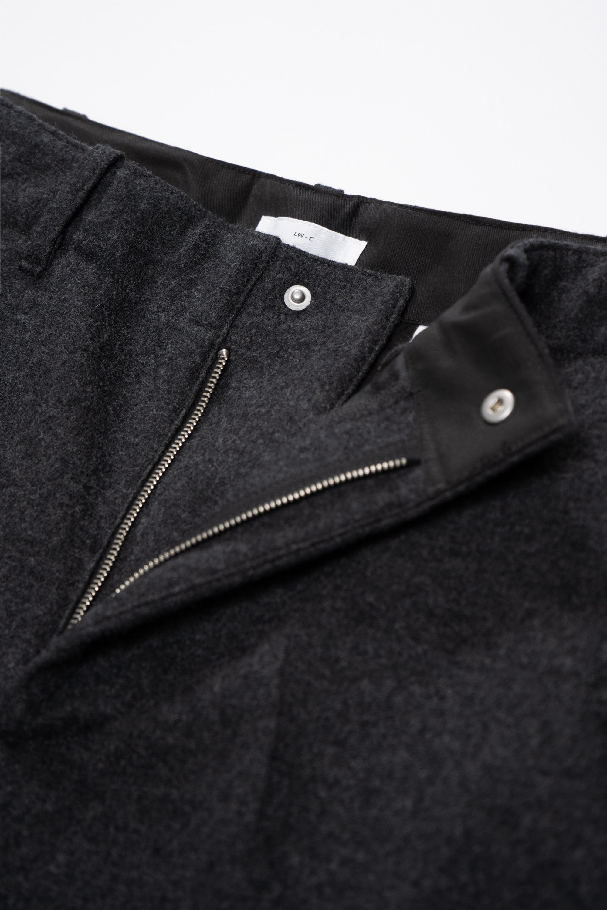 CRATER WOOL TROUSER - CHARCOAL
