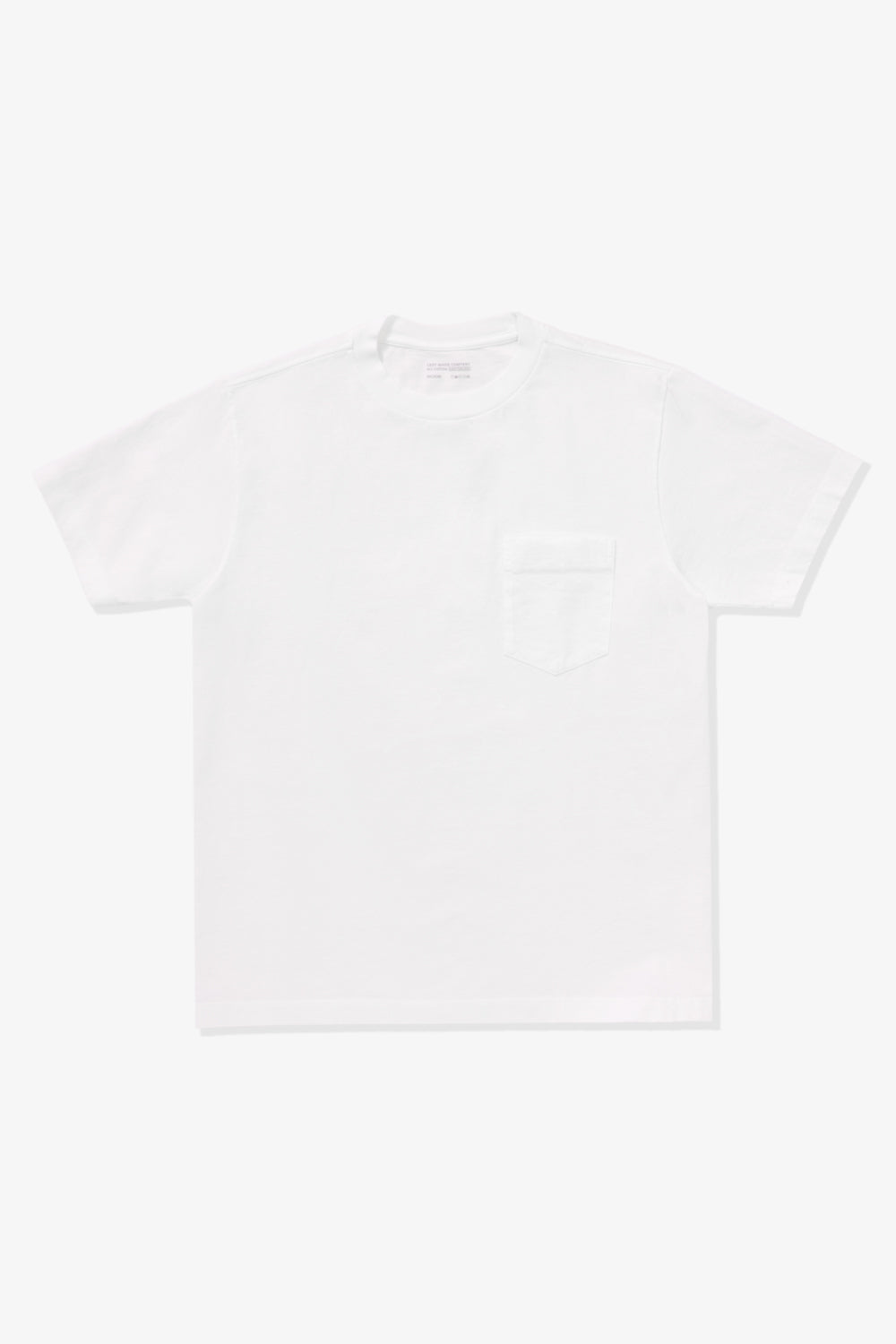 Full front flat overview of LW1120 Balta Pocket T-shirt in White