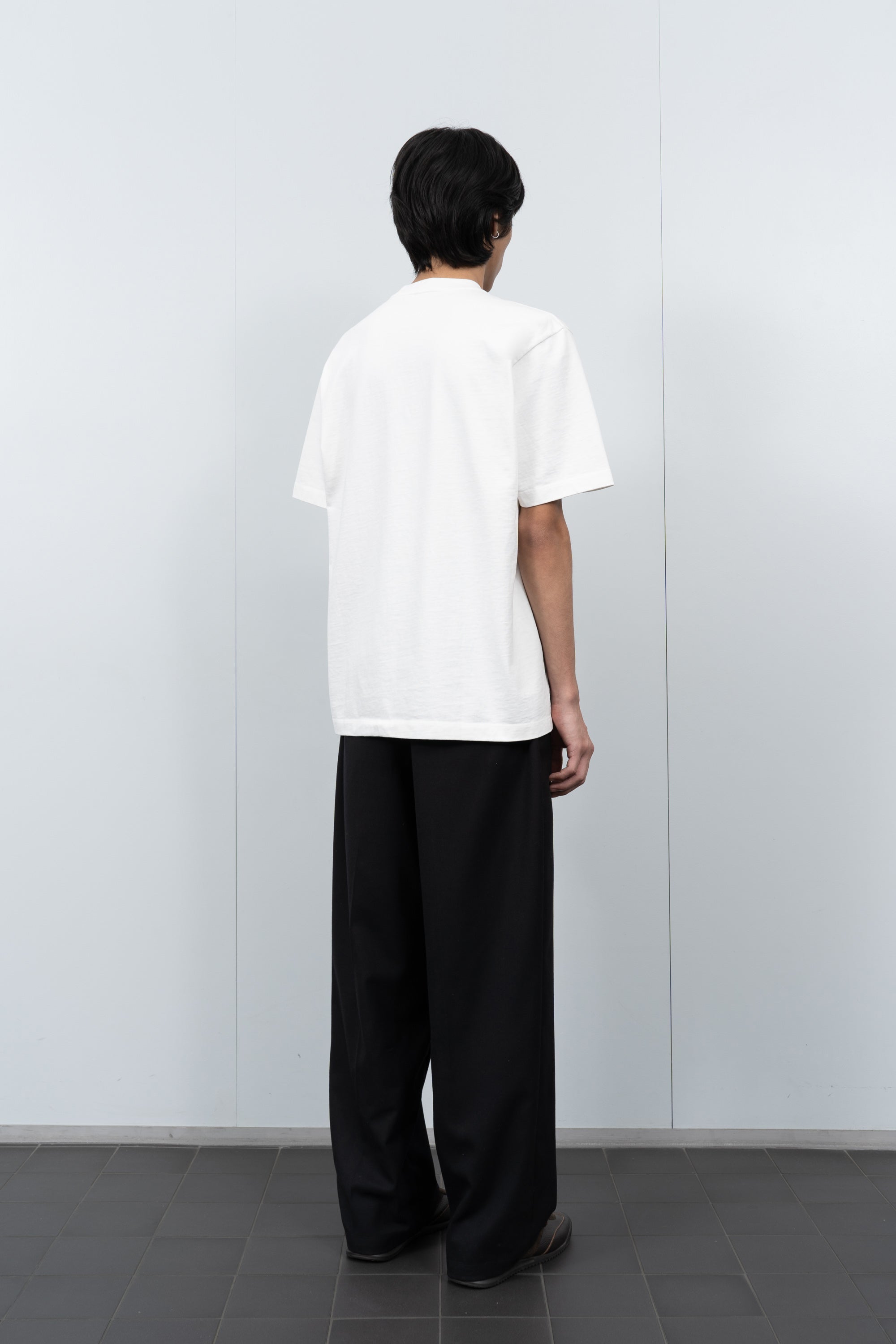 LW130T Rugby T-shirt in White on a Model