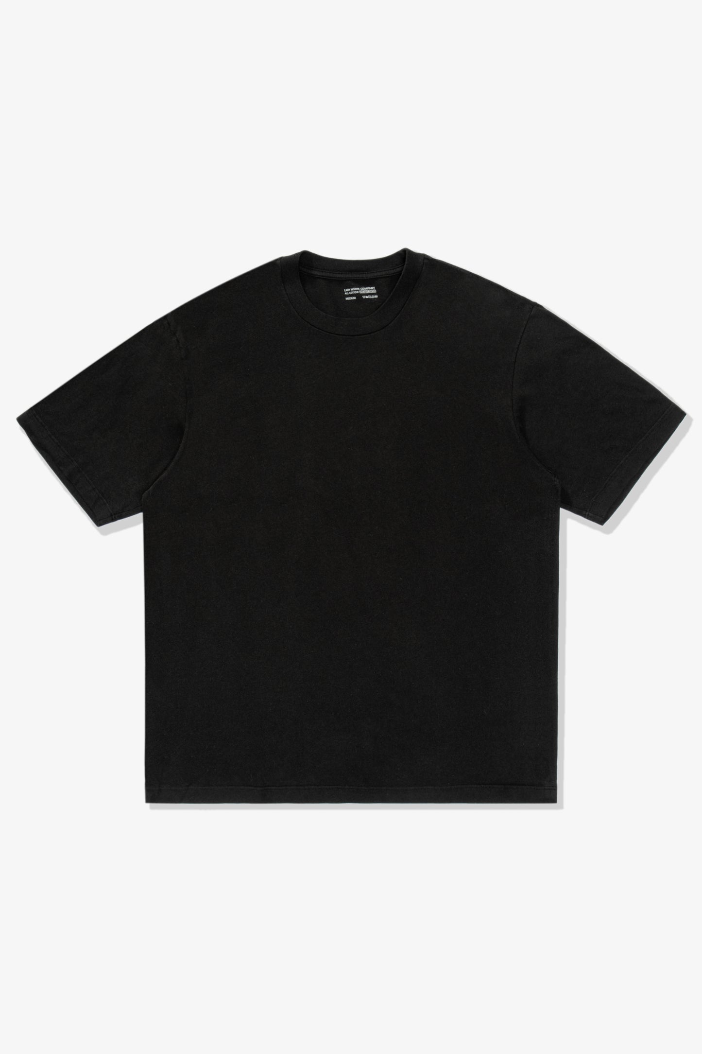 Full front-facing flat overview of LW141 Athens T-shirt in Black
