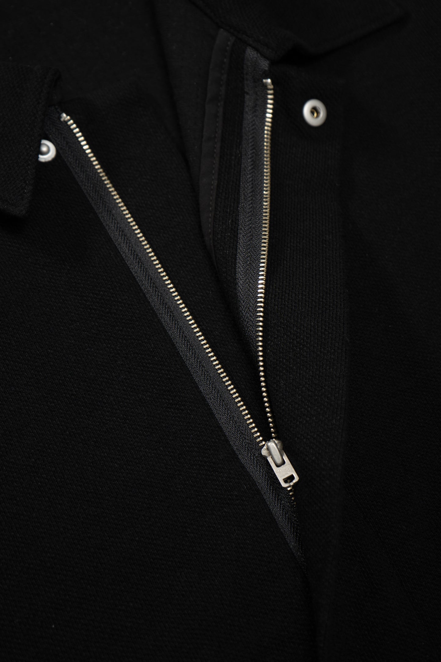 Zip detail of LW1660 Double Knit Jacket in Black
