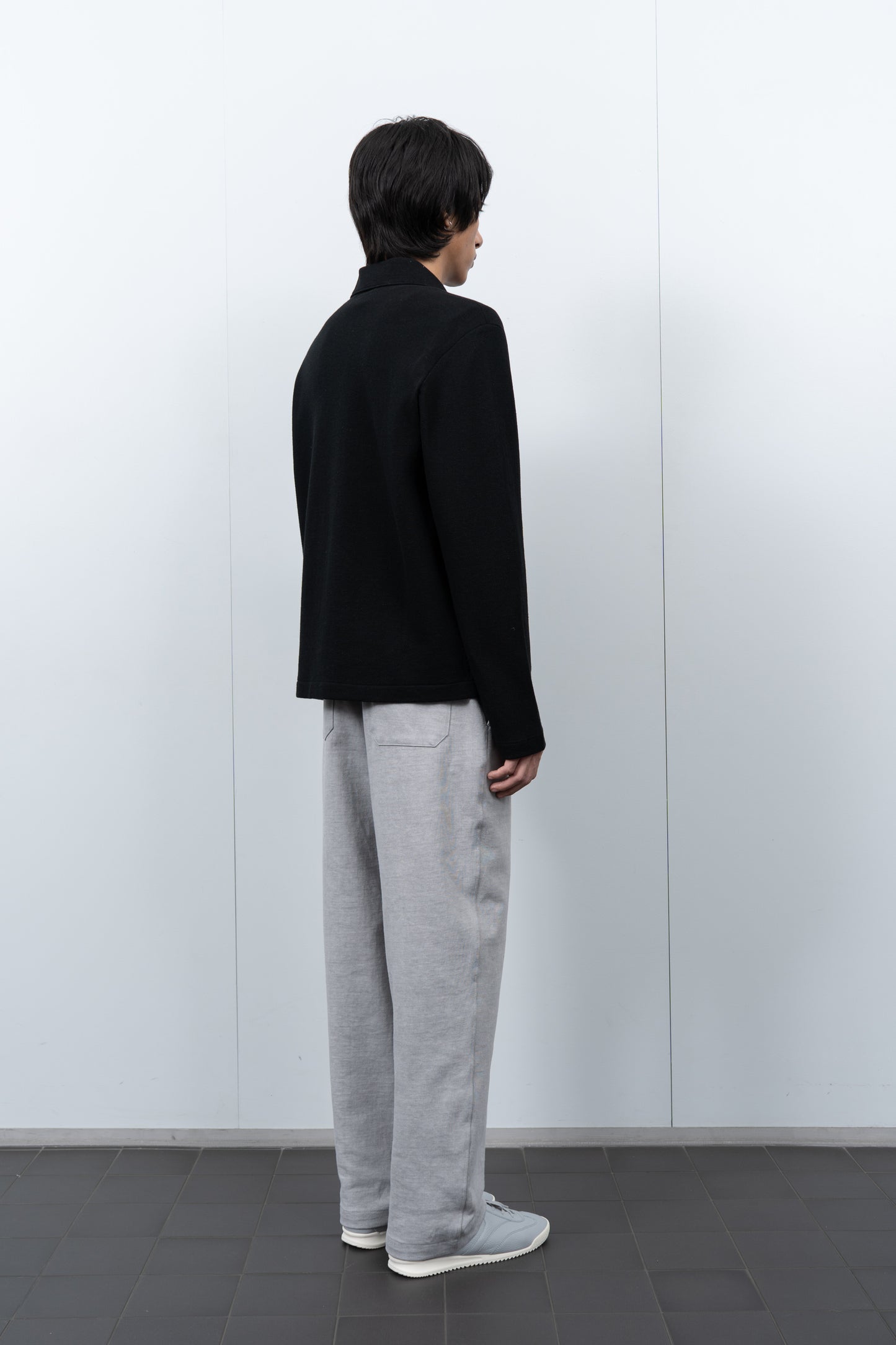 LW1660 Double Knit Jacket in Black on a model