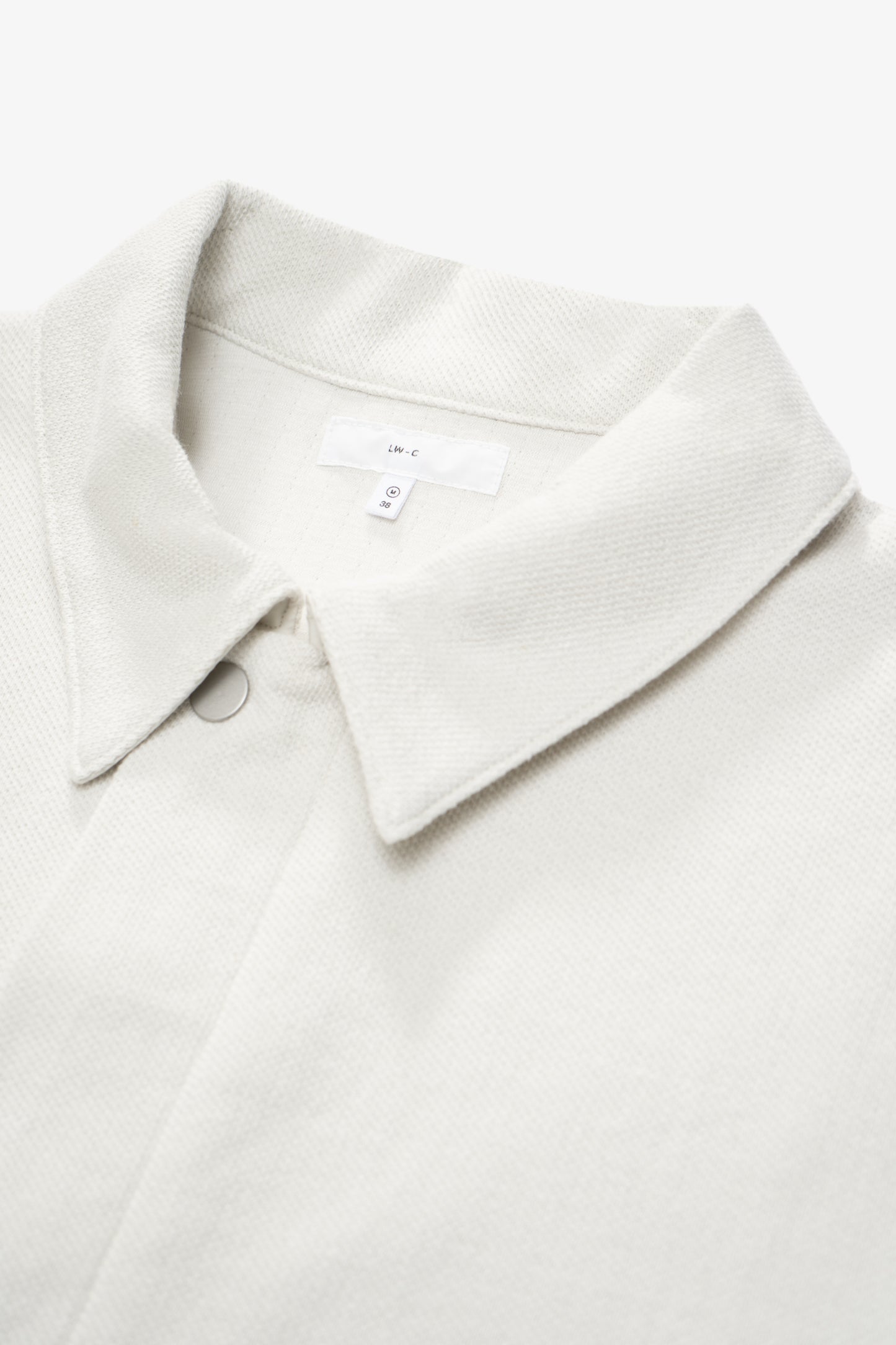 Collar detail of LW1660 Double Knit Jacket in Off White