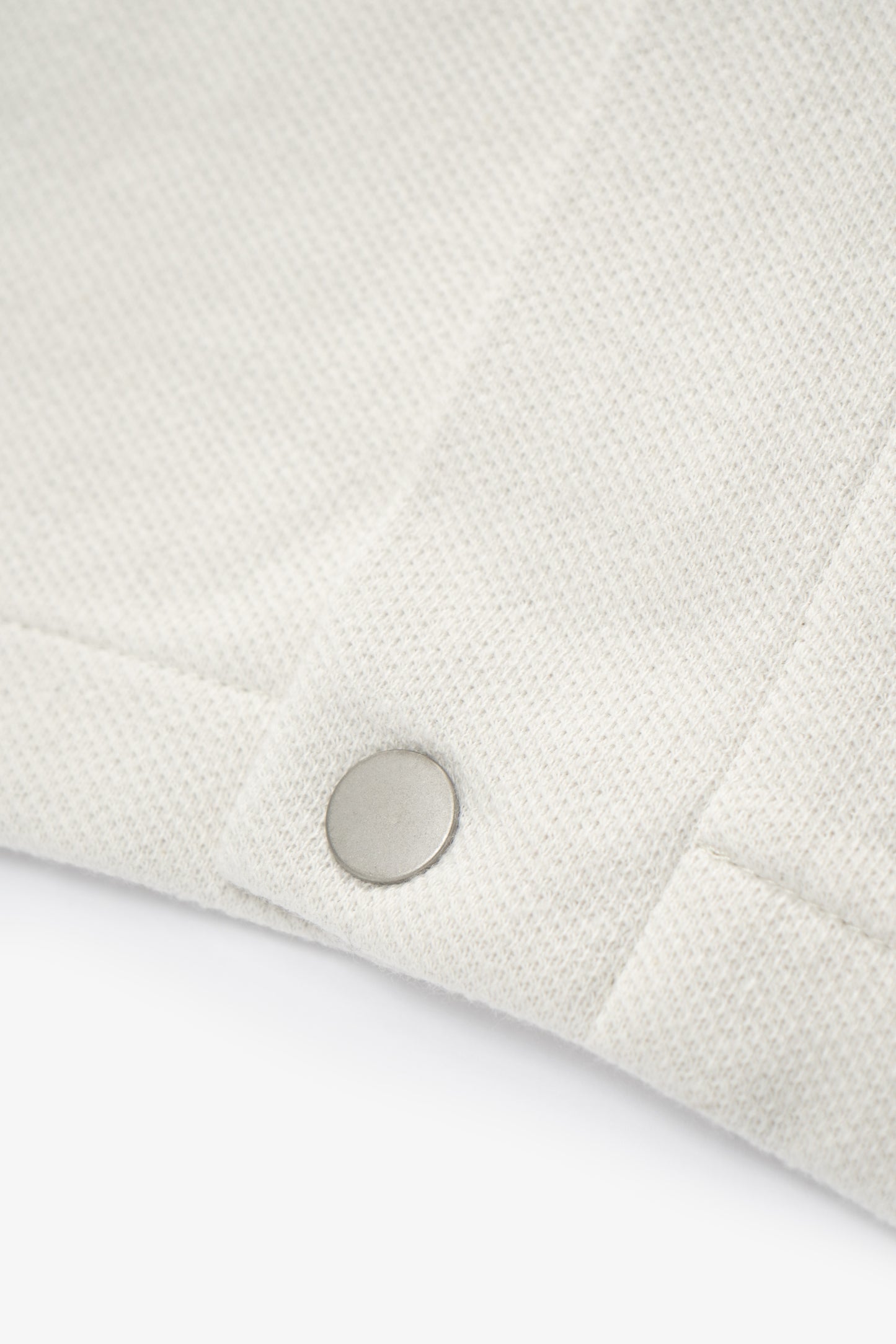 Hem detail of LW1660 Double Knit Jacket in Off White