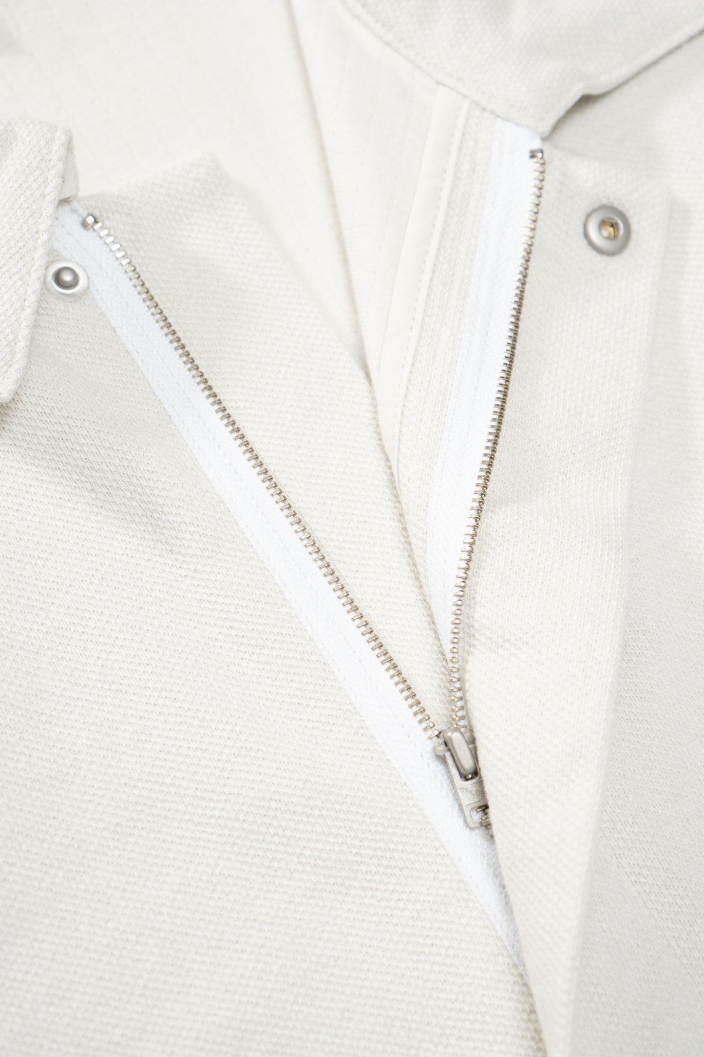Zip detail of LW1660 Double Knit Jacket in Off White