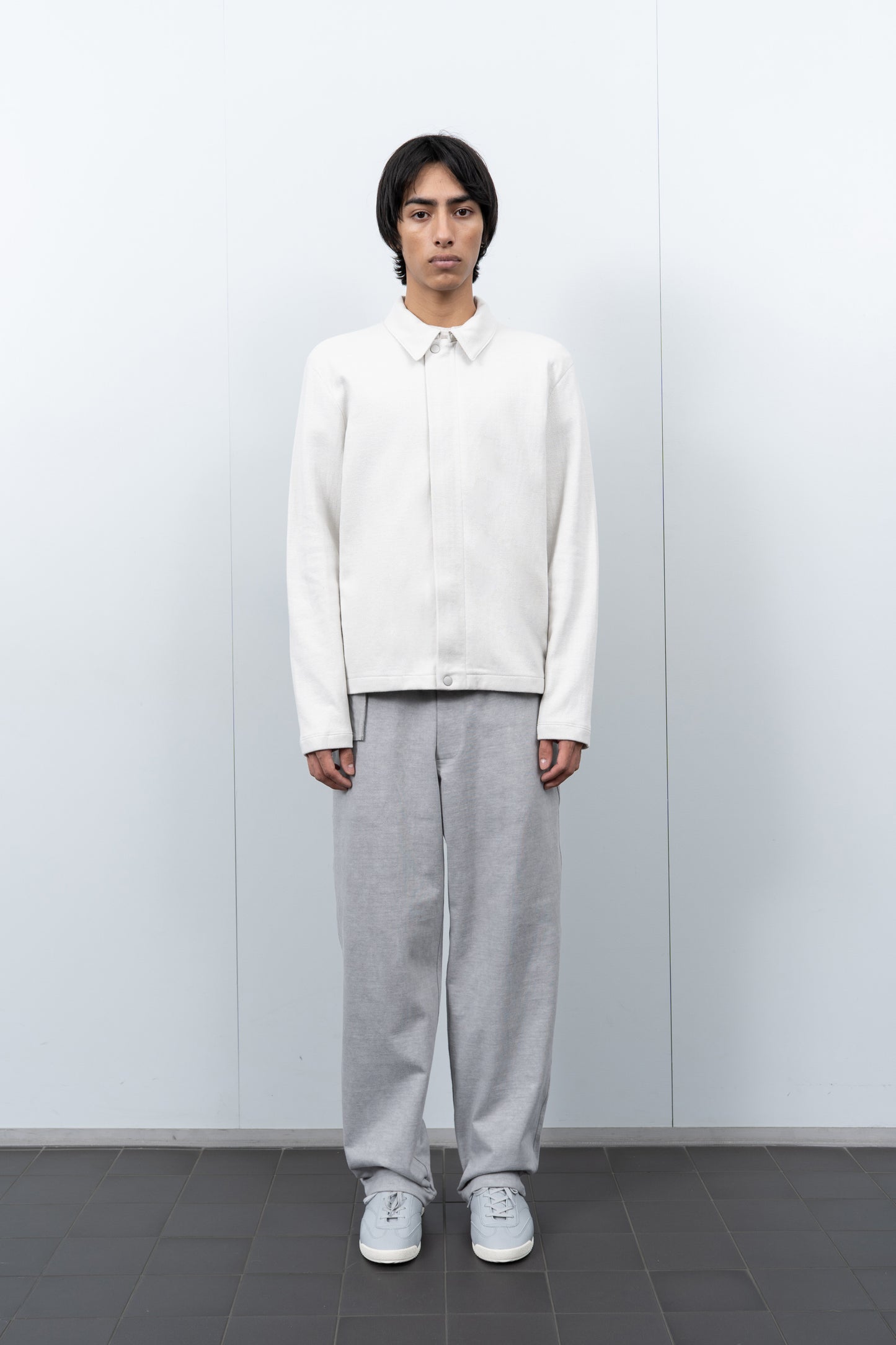 LW1660 Double Knit Jacket in Off White on a model