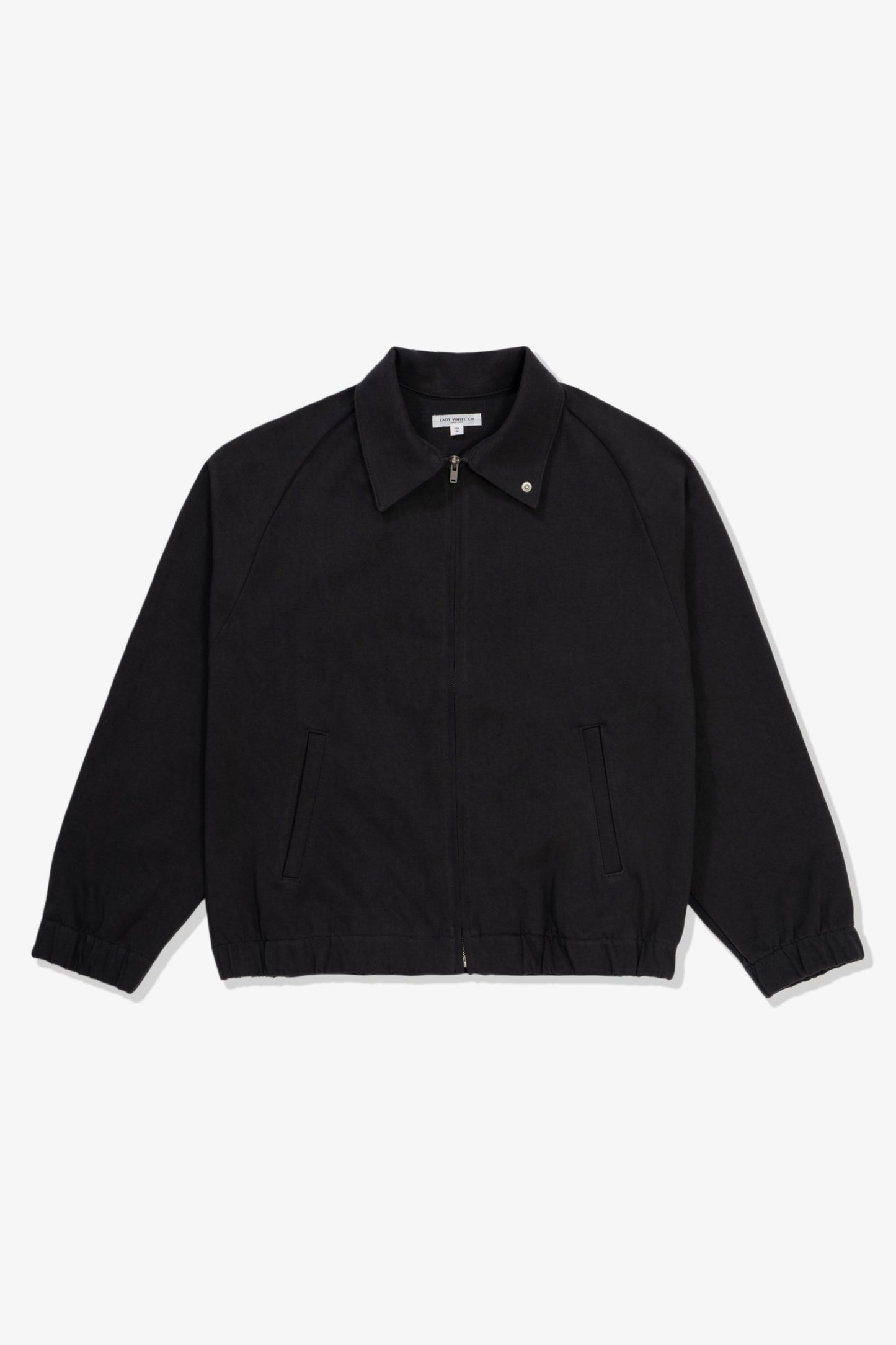 Full front-facing flat overview of LW1670 Coach Jacket in Faded Black