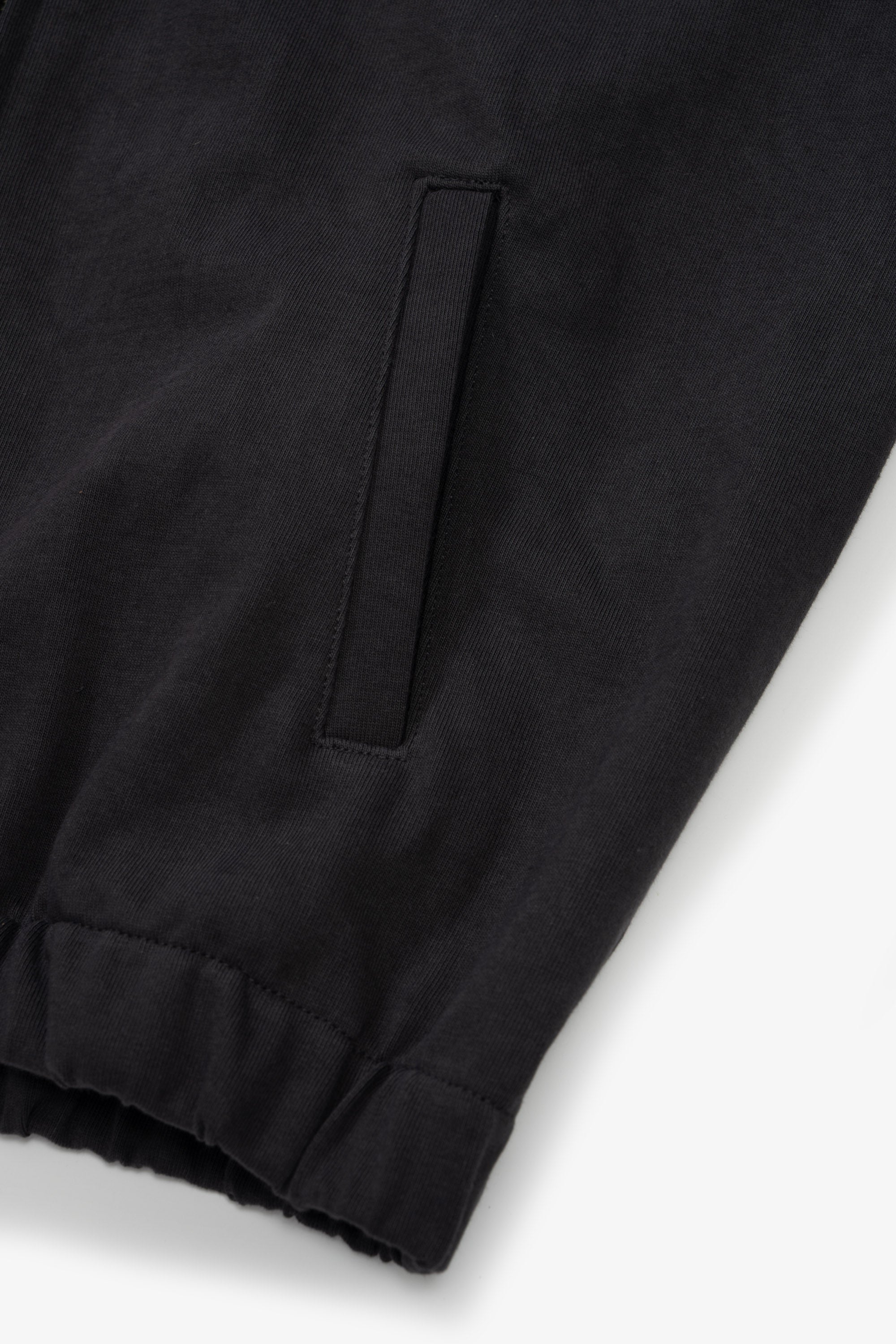 Zip detail of LW1670 Coach Jacket in Faded Black