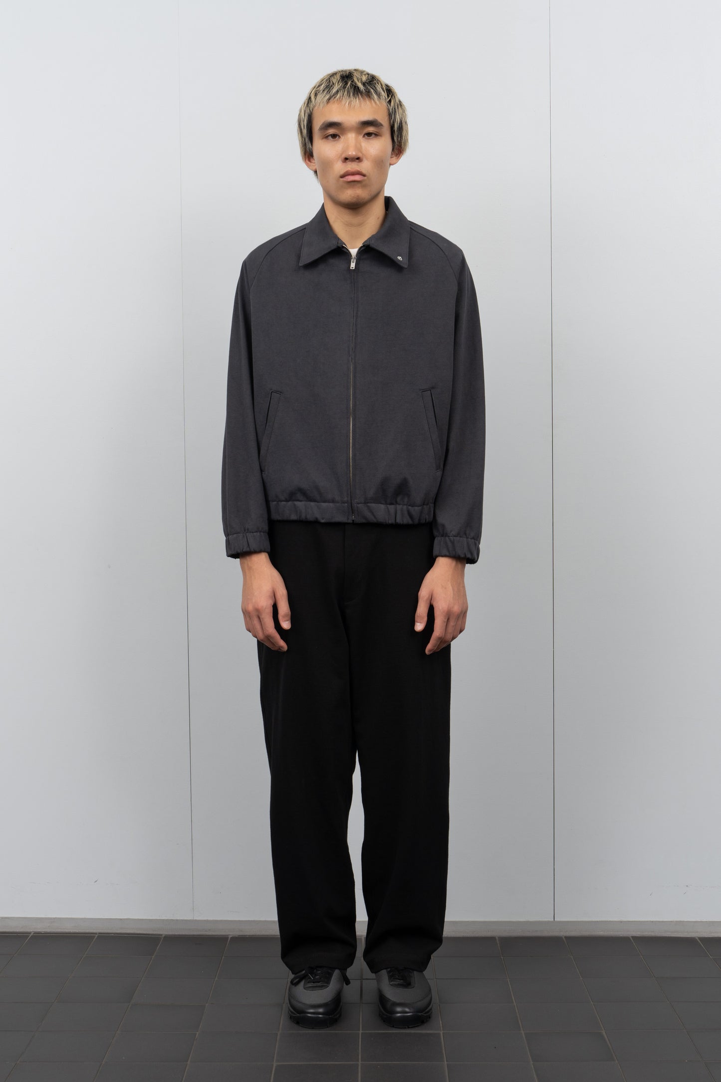 LW1670 Coach Jacket in Faded Black on a model