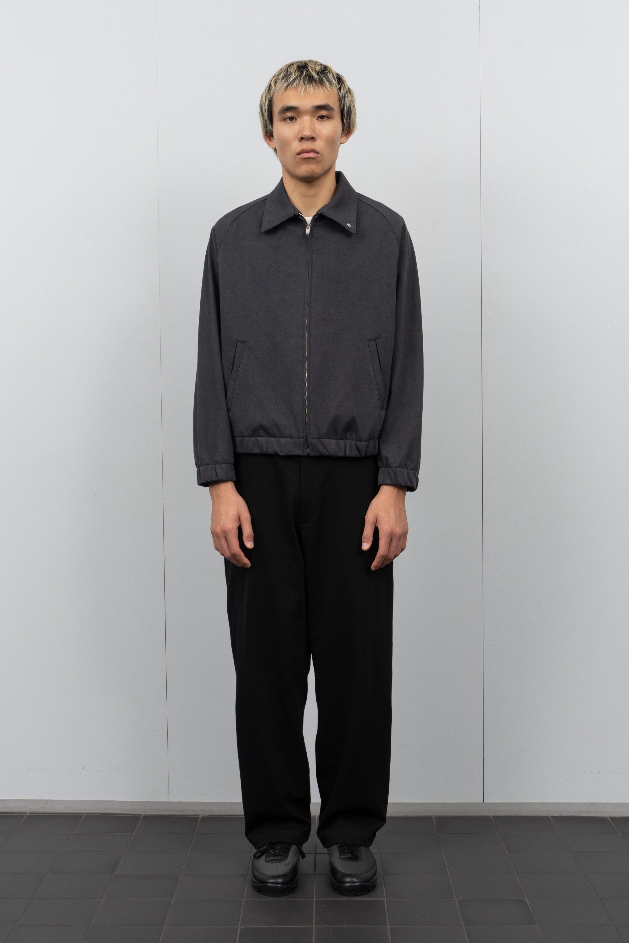 LW1670 Coach Jacket in Faded Black on a model