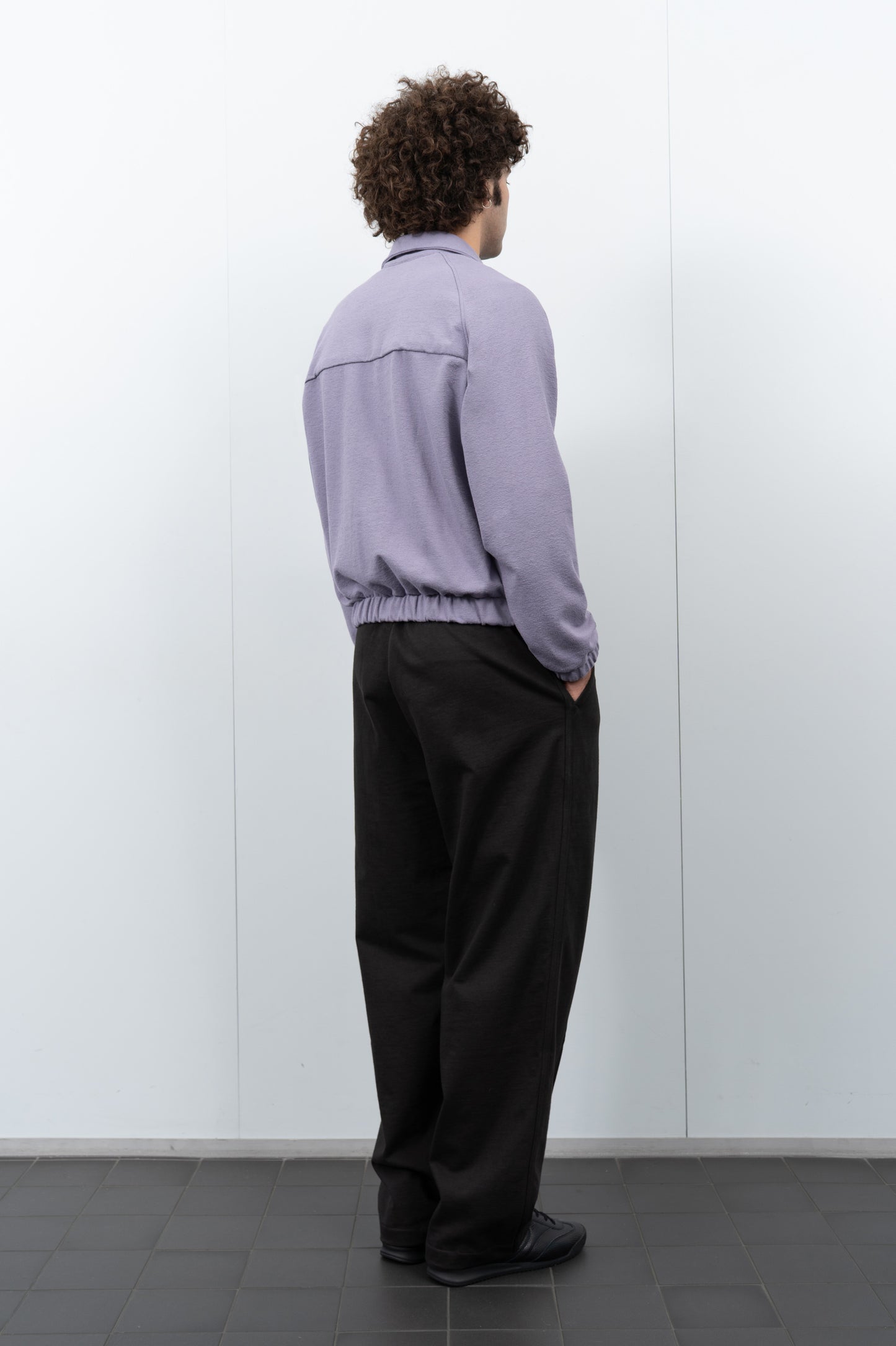 LW1680TEX Textured Coach Jacket on a model