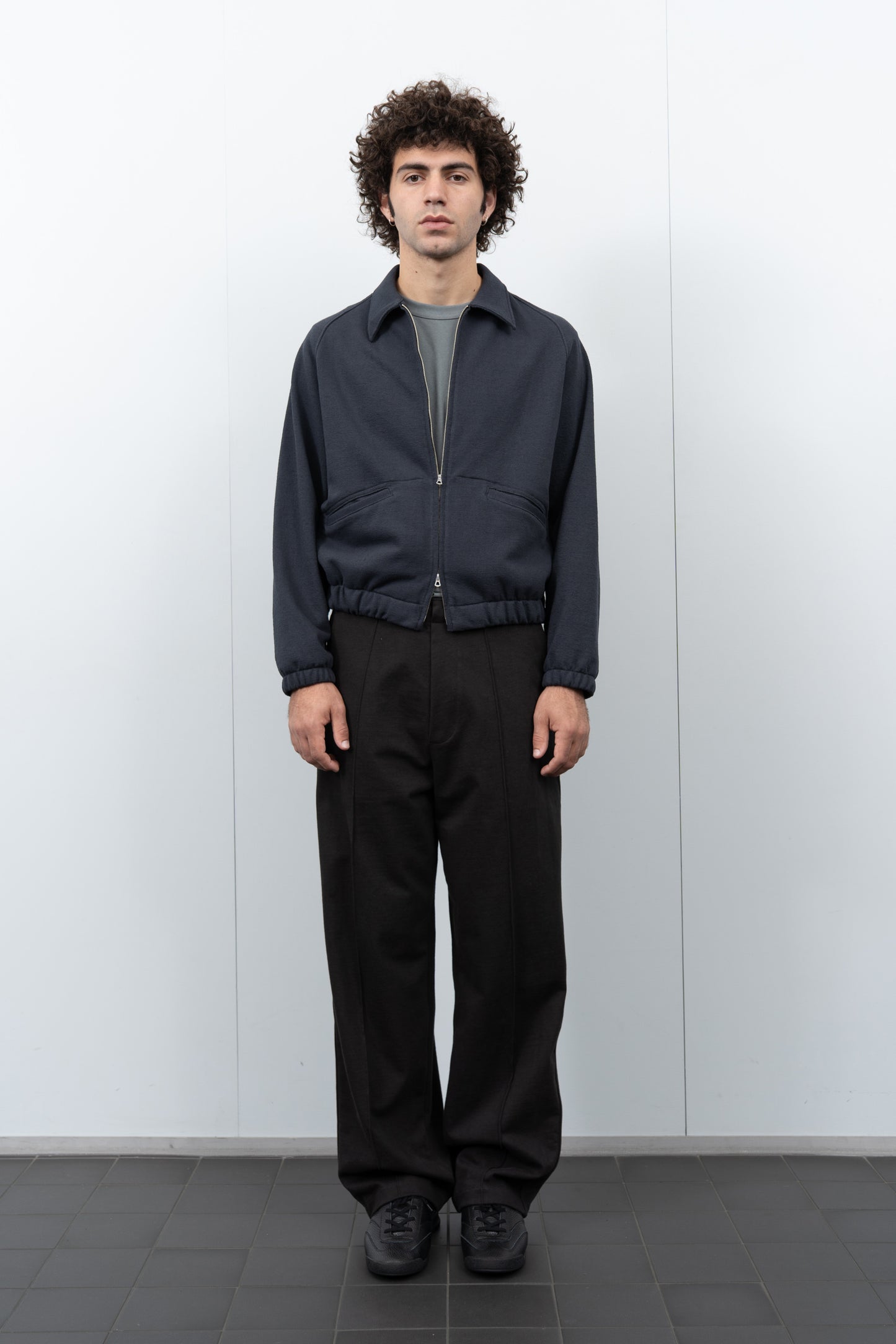 LW1680TEX Textured Coach Jacket on a model