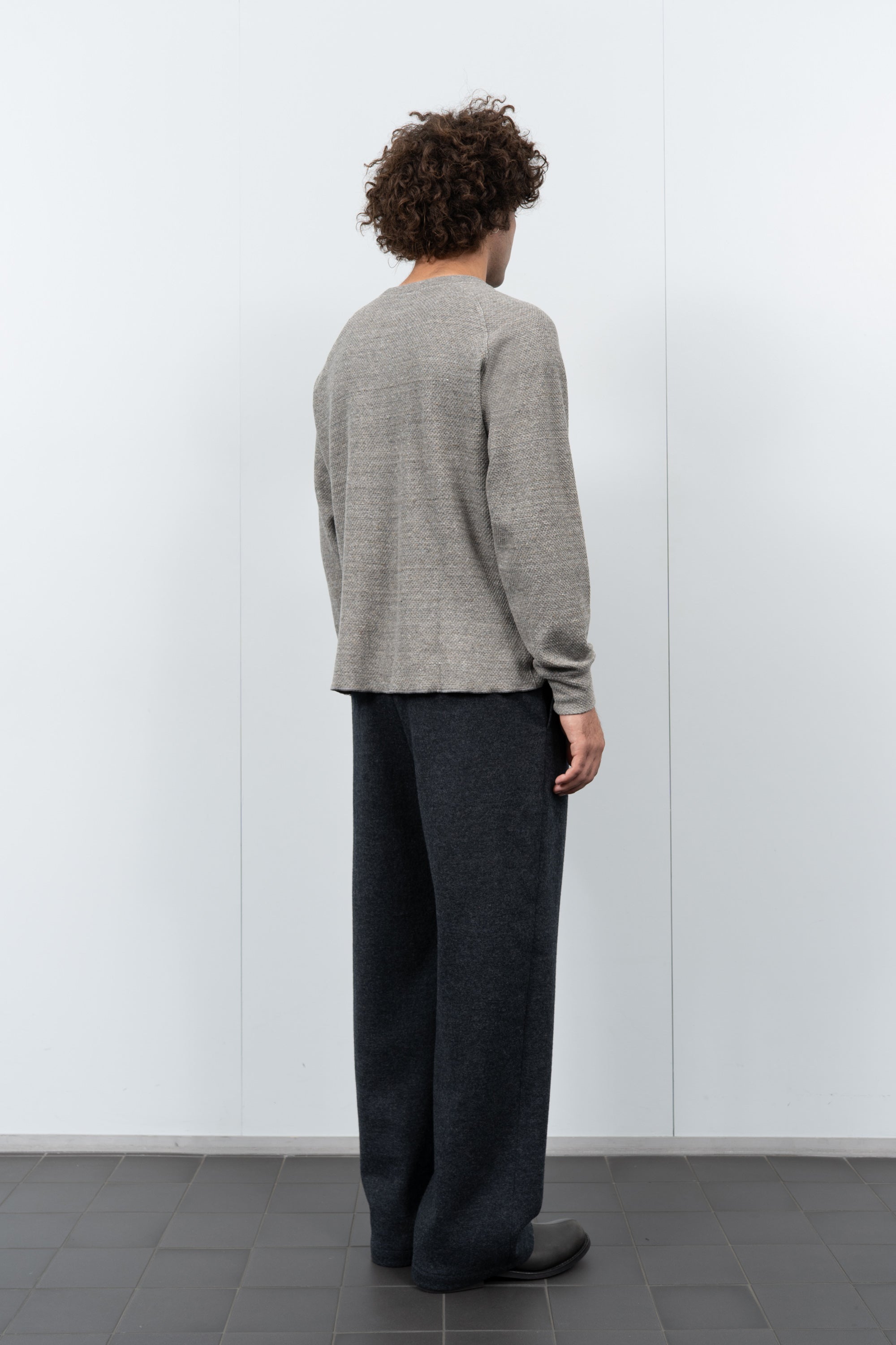 RAGLAN THERMAL - GREY MELANGE