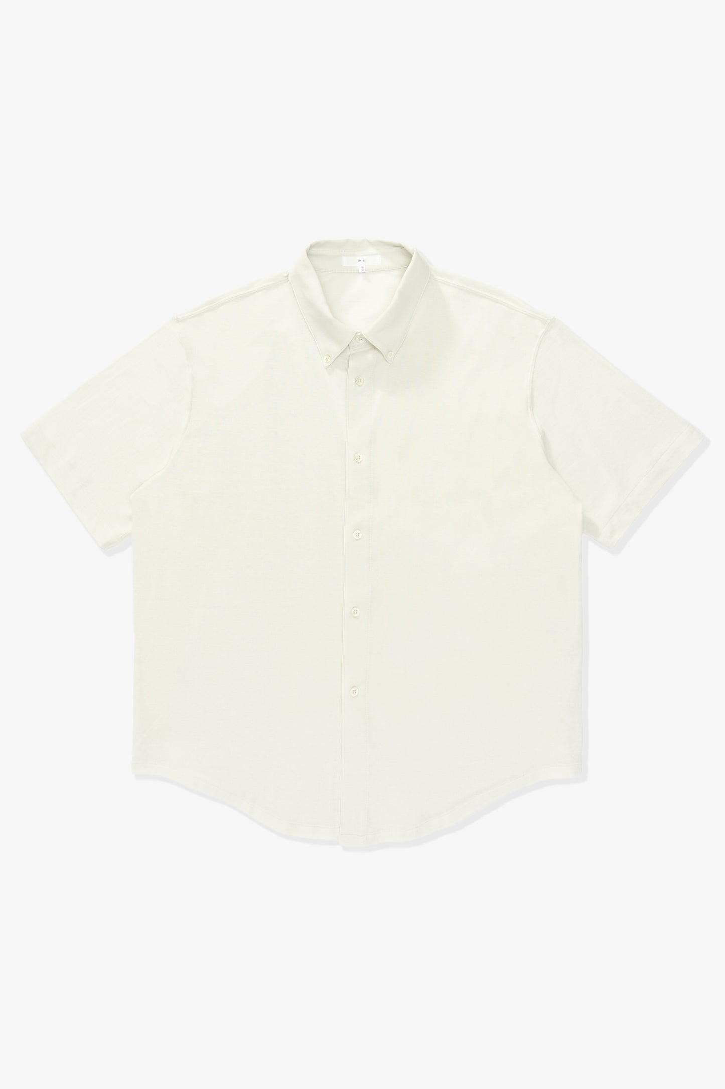Full front-facing flat overview of LW423SS SS Pique Button Down in Off White