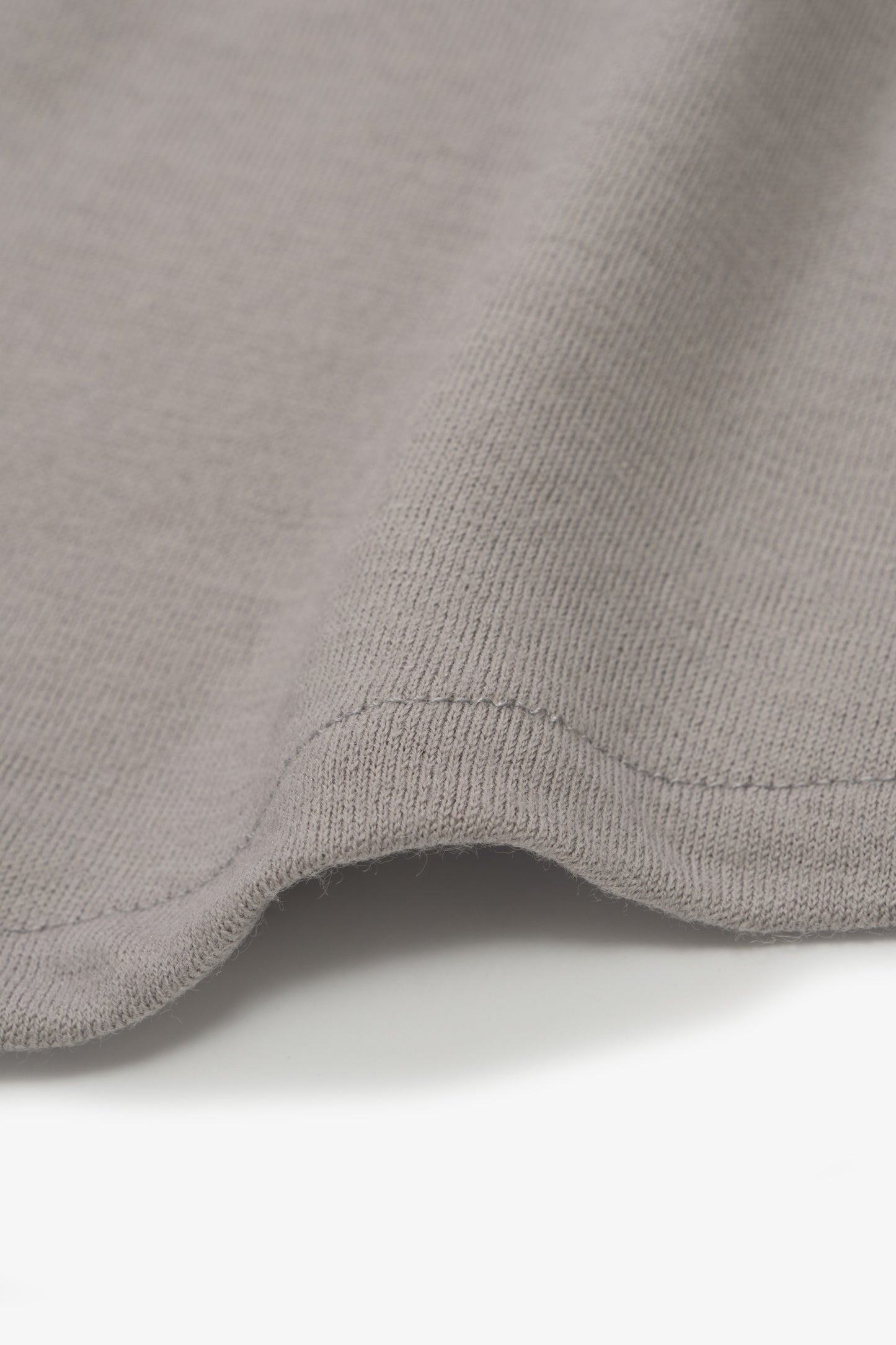 Fabric ripple detail of LW444W Wool Button Up in Silver