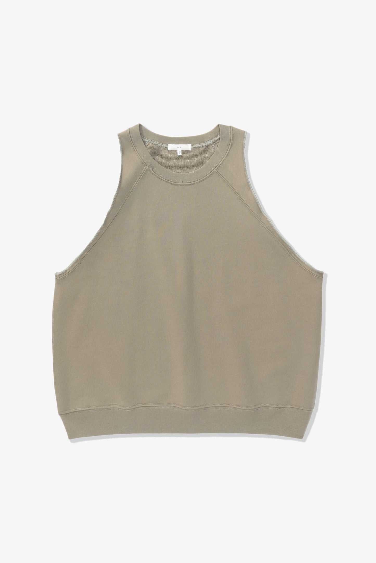 Front full-facing flat overview of LW602 Cuff Off Raglan Sweatshirt in Anvil Grey