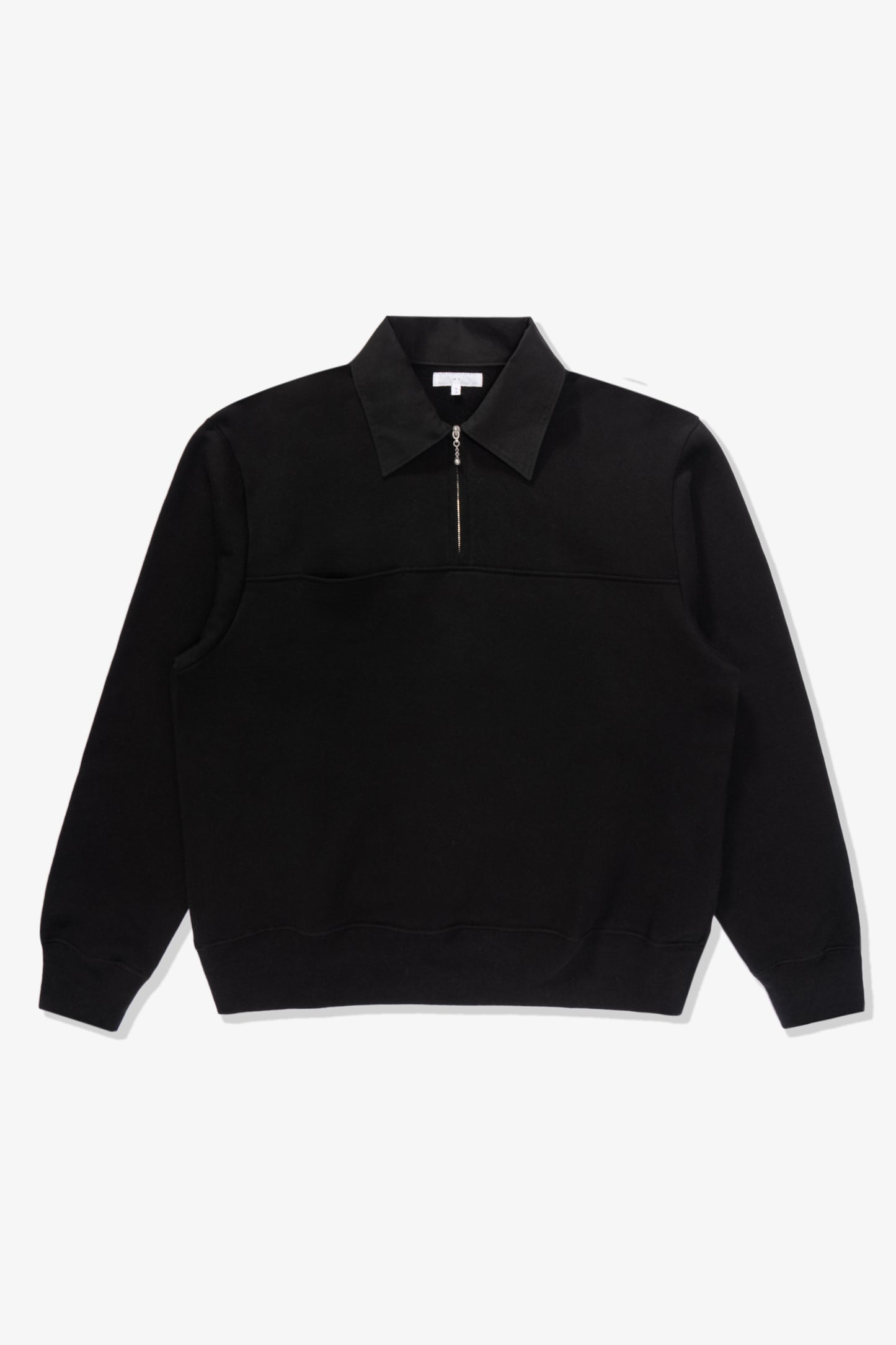 Full front-facing flat overview of LW635 Anderson Quarter Zip in Black