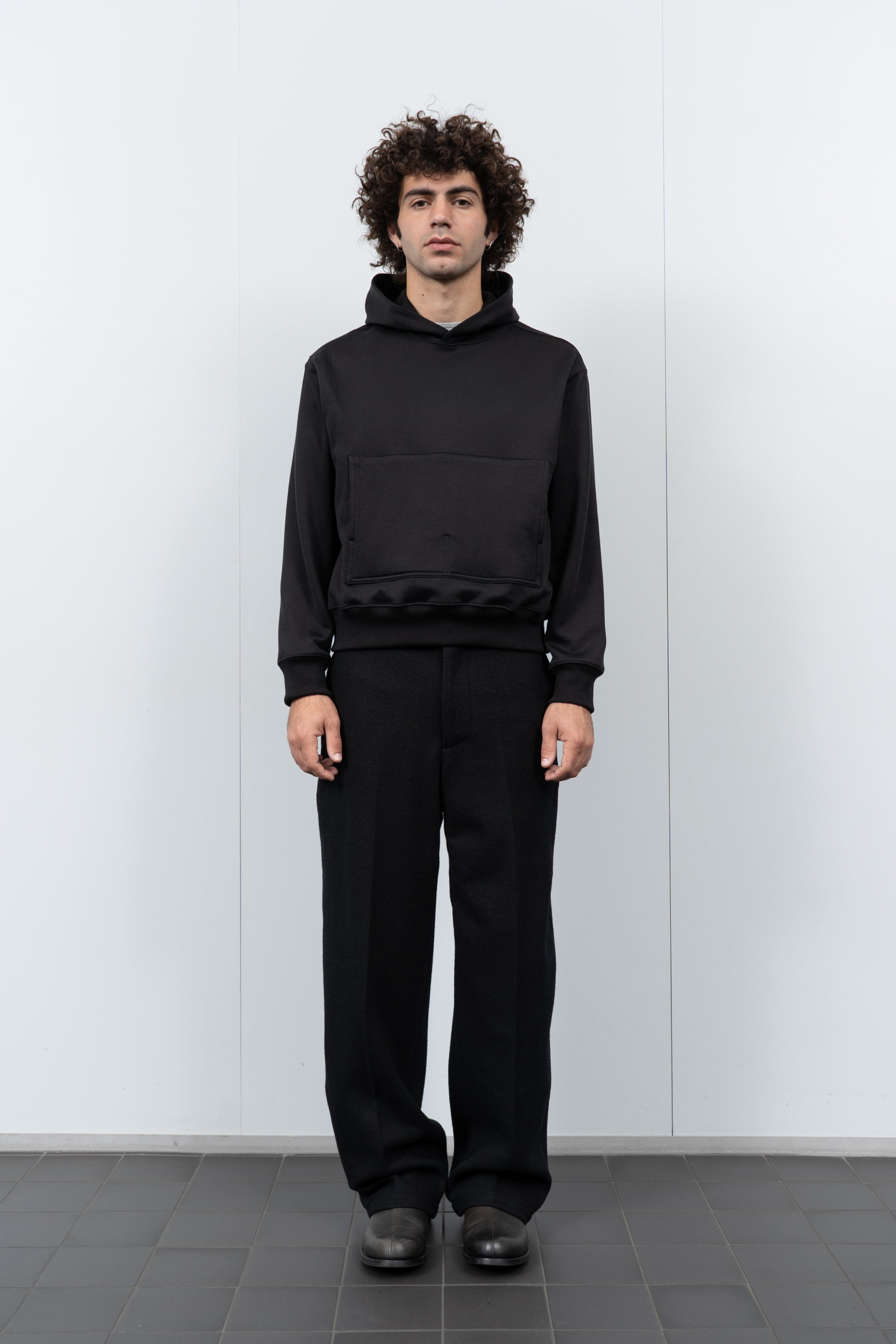 2 PLY CR HOODIE - BLACK