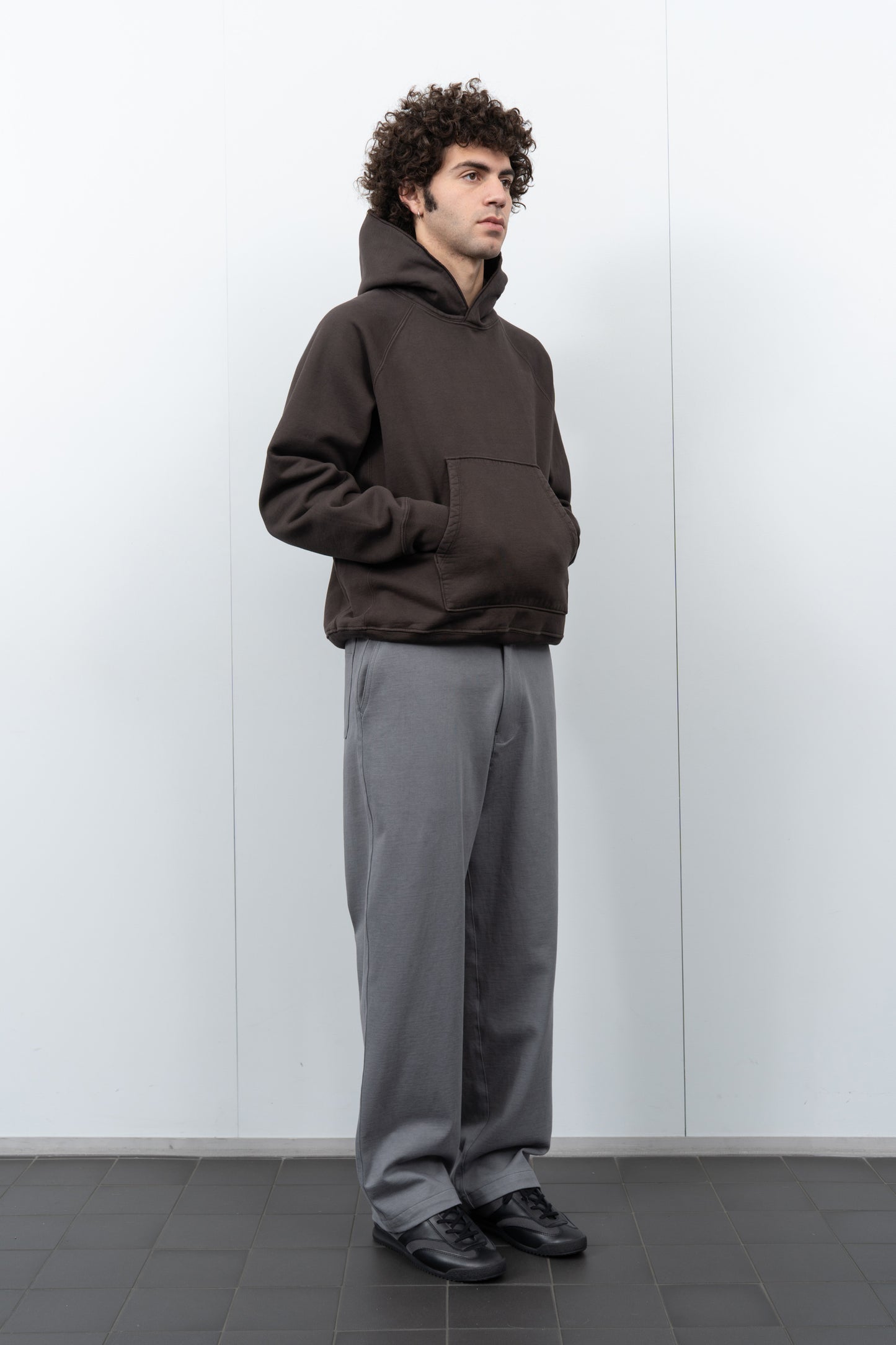 LW680 Super Weighted Hoodie on a model