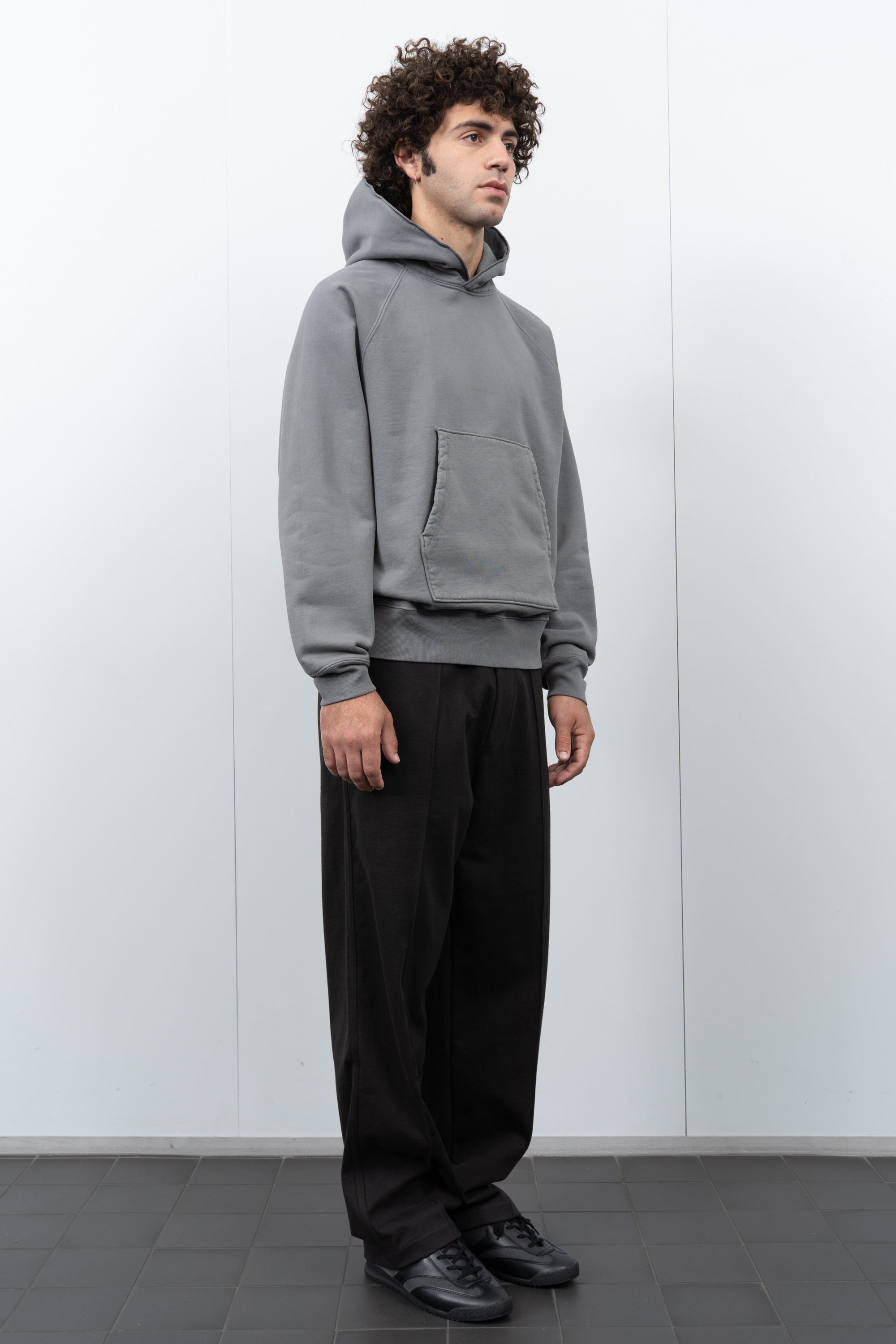 LW680 Super Weighted Hoodie on a model