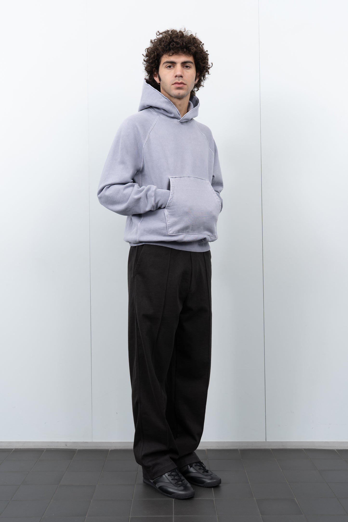 LW680 Super Weighted Hoodie on a model