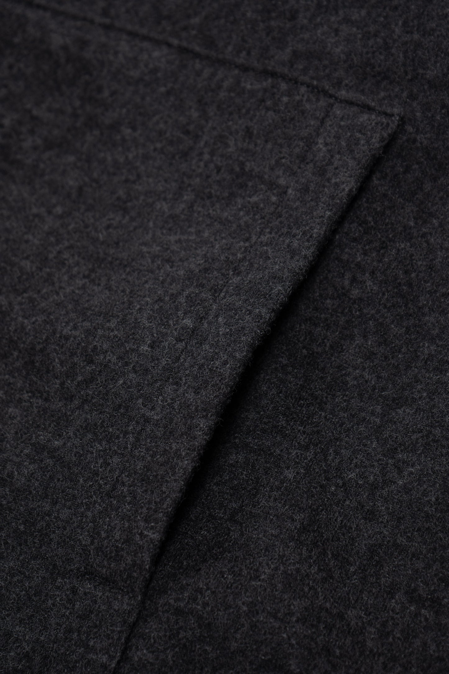 WOOL ZIP HOODIE - CHARCOAL