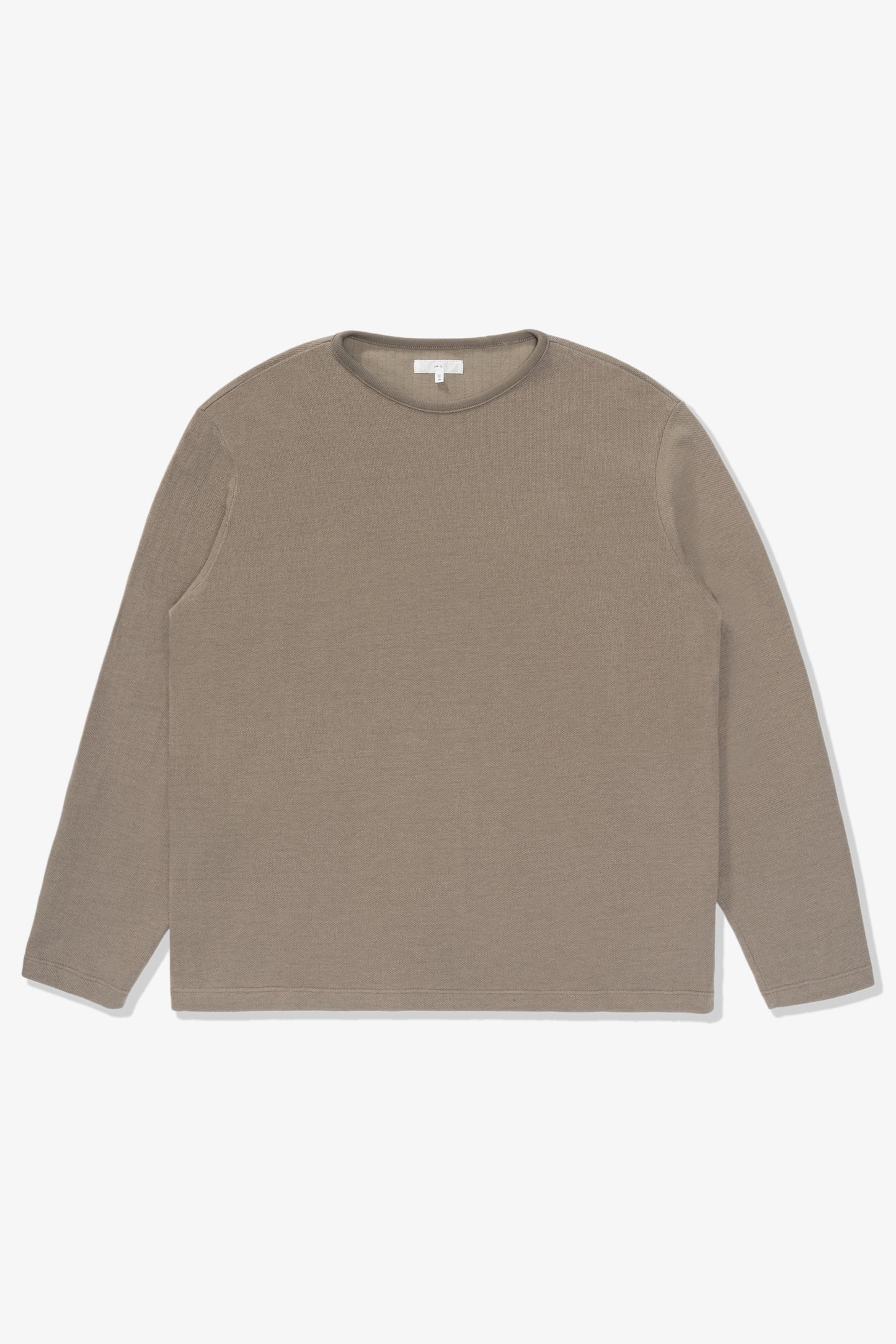 Full front-facing flat overview of LW777CL Double Knit Sweater in Anvil Grey