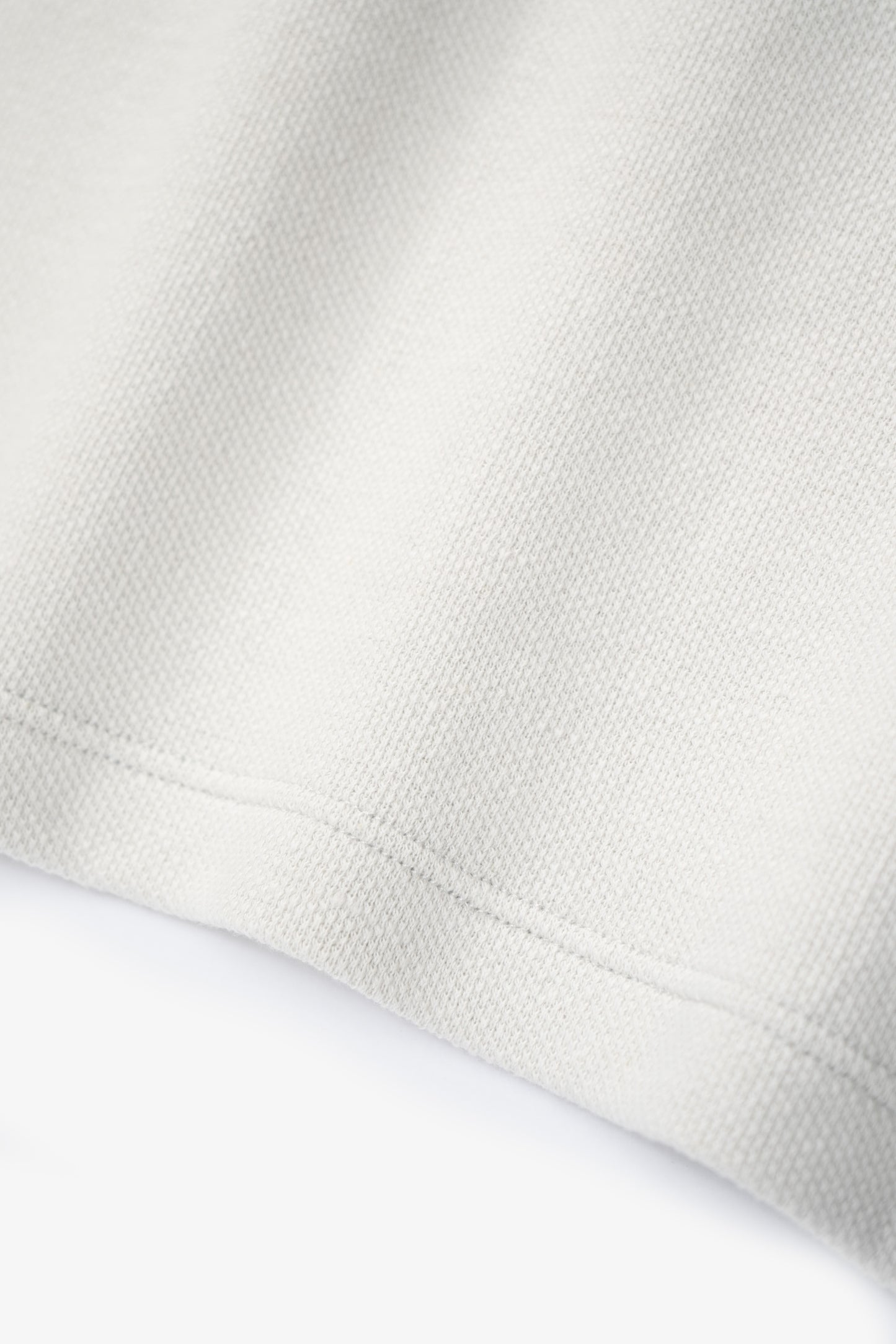 Fabric ripple detail of LW777CL Double Knit Sweater in Off White