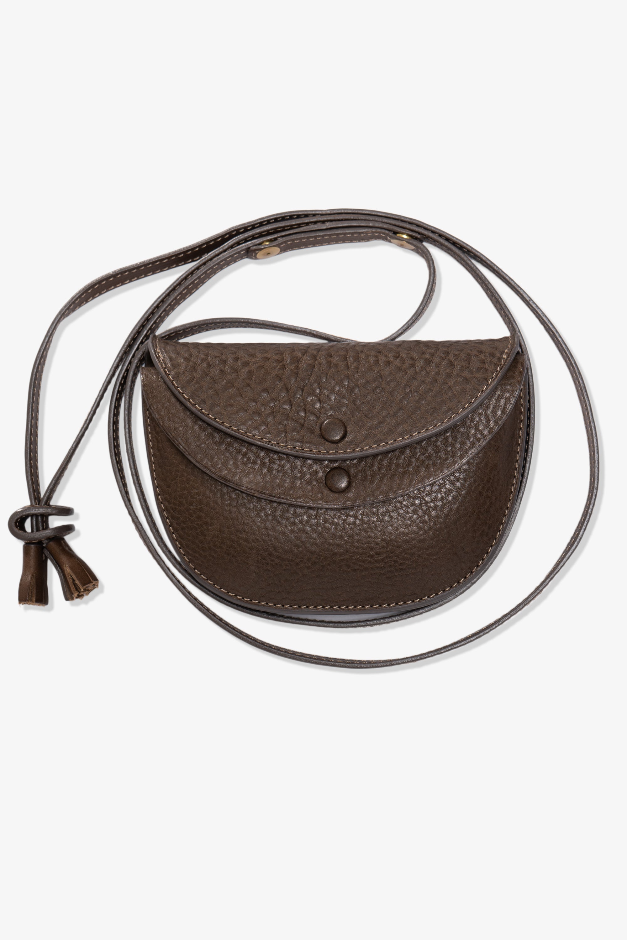 LW - C x KAPTAIN SUNSHINE LEATHER POUCH - BROWN PEBBLE – LADY