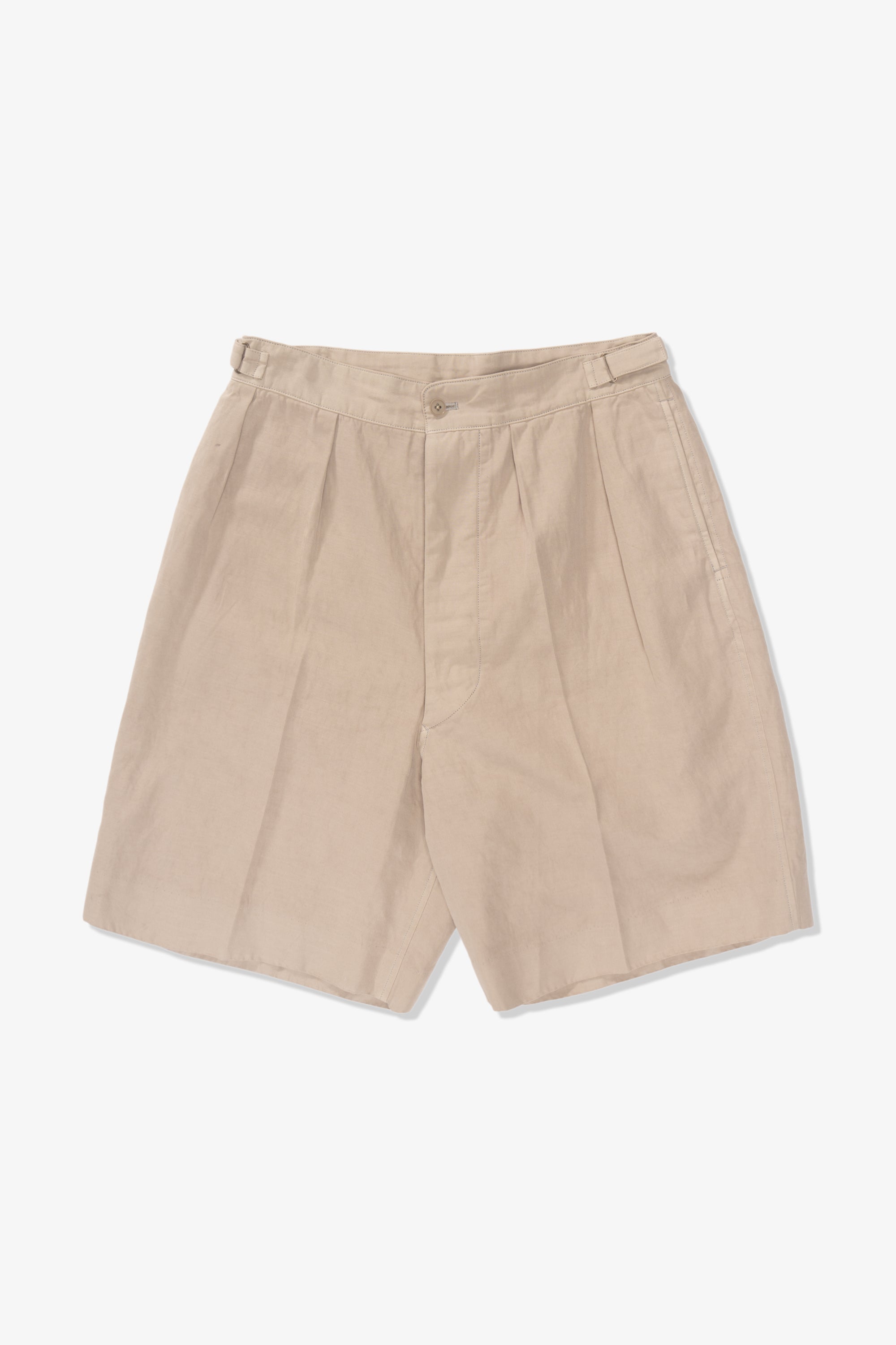 LW - C x KAPTAIN SUNSHINE COTTON LINEN SHORT - TAUPE – LADY WHITE CO.