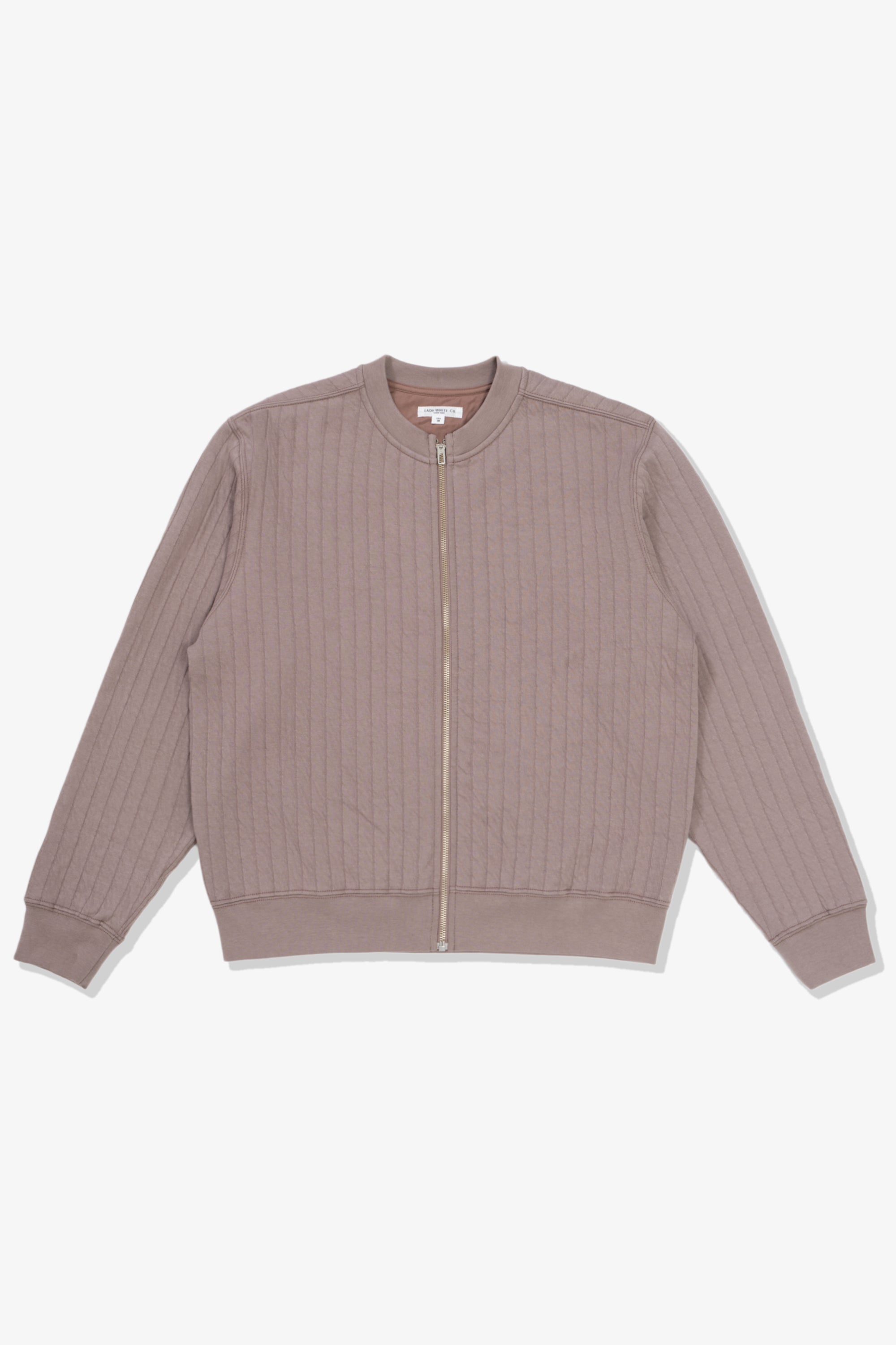 QUILTED ZIP UP - PALE PURPLE