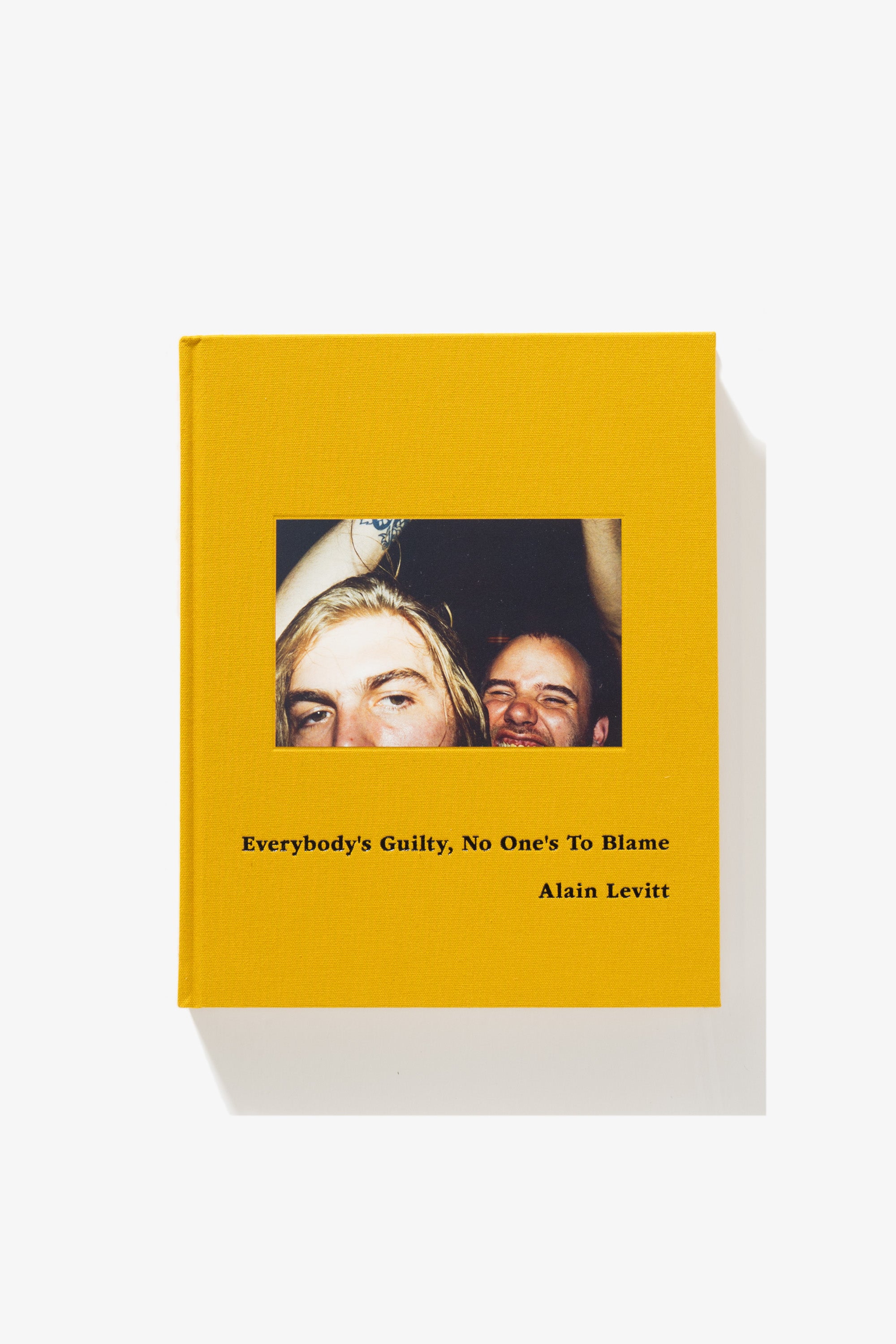 Full-length image of the cover of Alain Levitt’s photography book, Everybody’s Guilty, No One’s to Blame