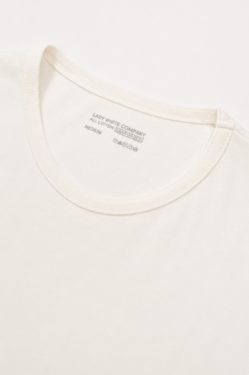 BINDED DRY LITE T-SHIRT - WHITE