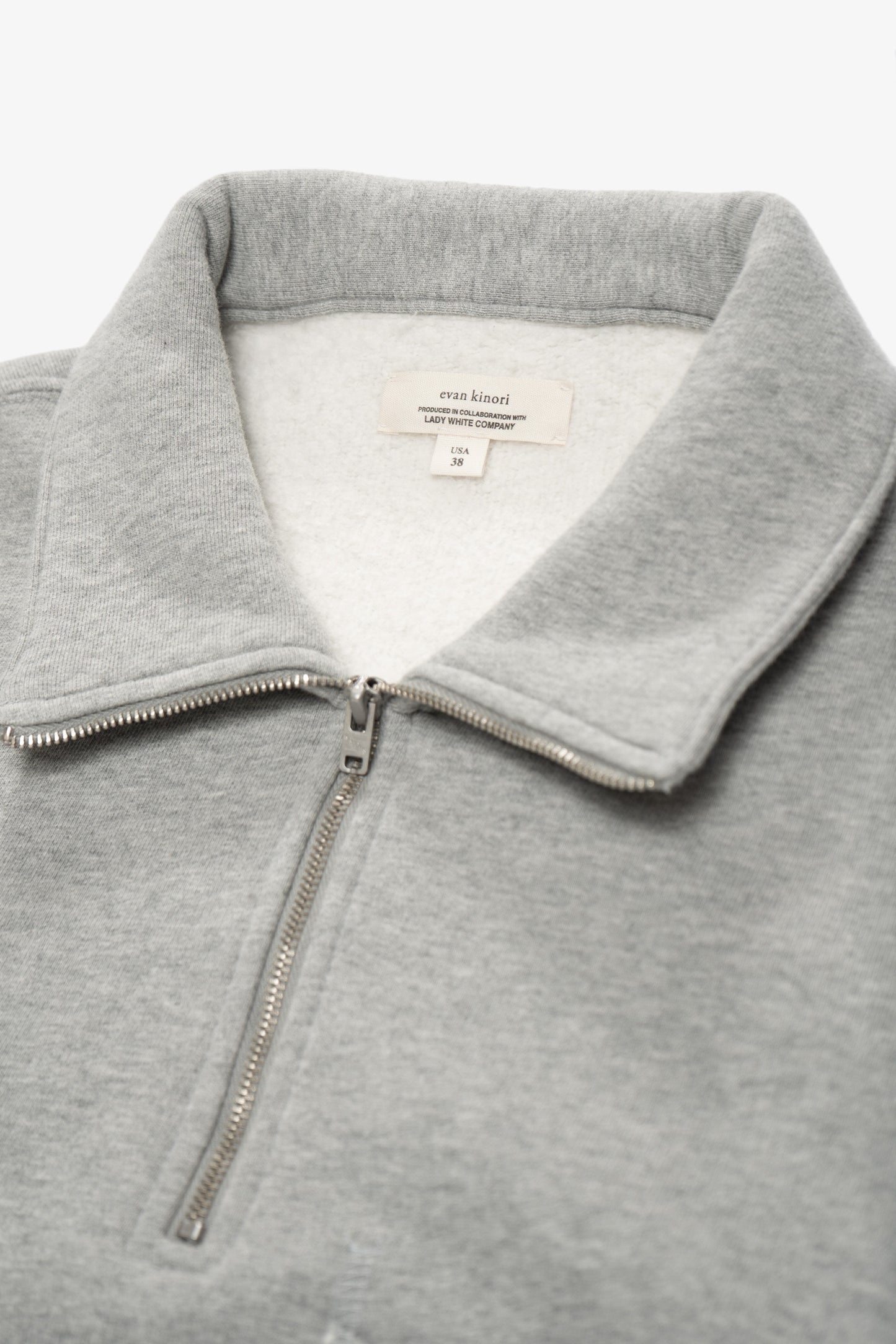 LW - C x EK - QUARTER ZIP SWEATSHIRT - HEATHER GREY