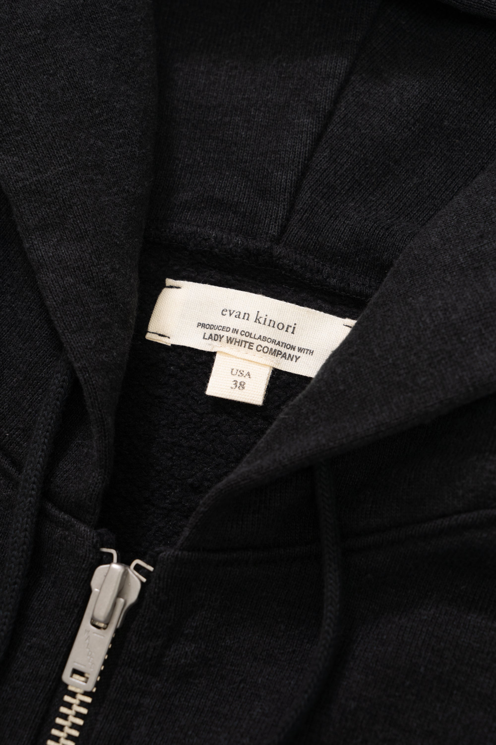 LW - C x EVAN KINORI ZIP HOODIE - BLACK – LADY WHITE CO.