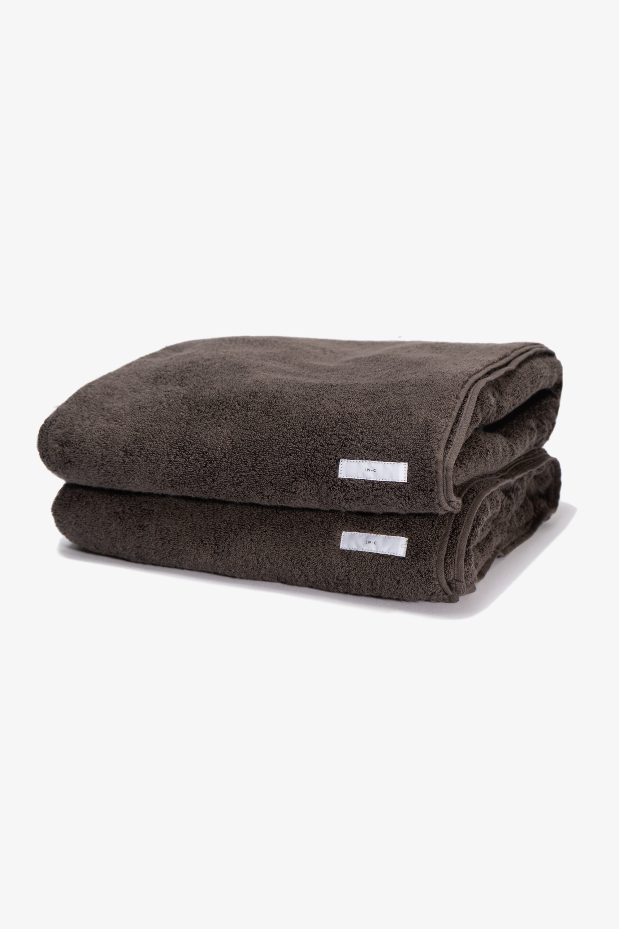 LW - C x IMABARI BATH TOWELS - BLACK MUSHROOM